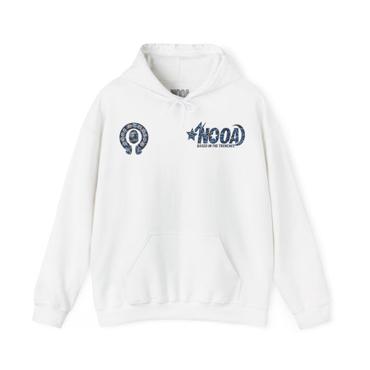 NOOA Logo Hoodie — 'Based in the Trenches' Graphic Pullover