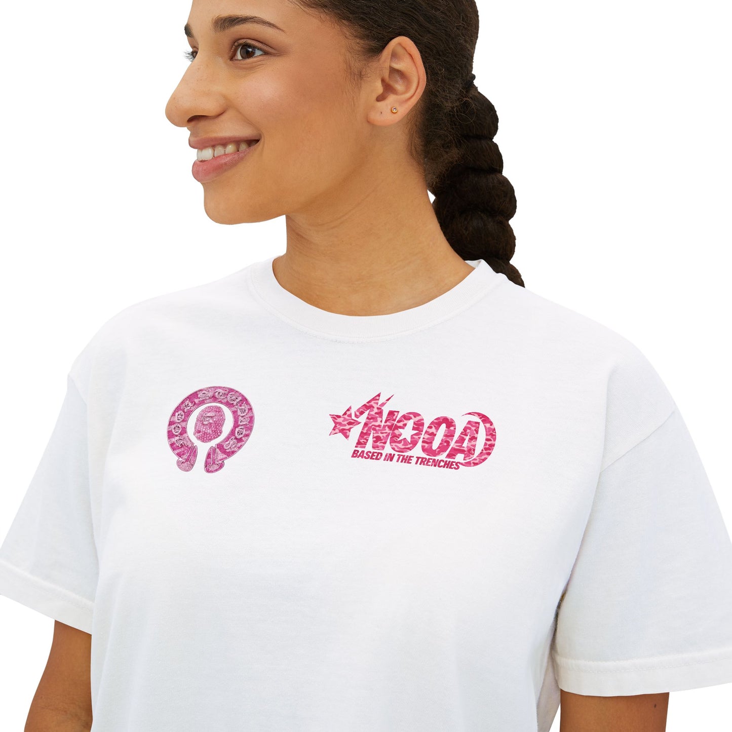 Women's Boxy Tee — NOOA PINK CAMO