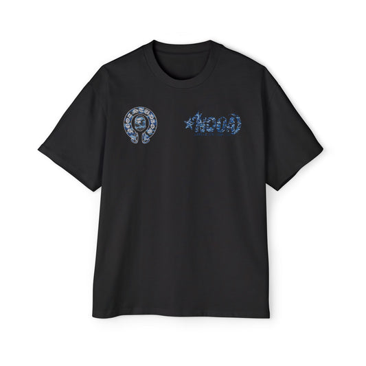 Graphic Tee — 'NOOA Based in the Trenches' Oversized Military Camo Logo Shirt