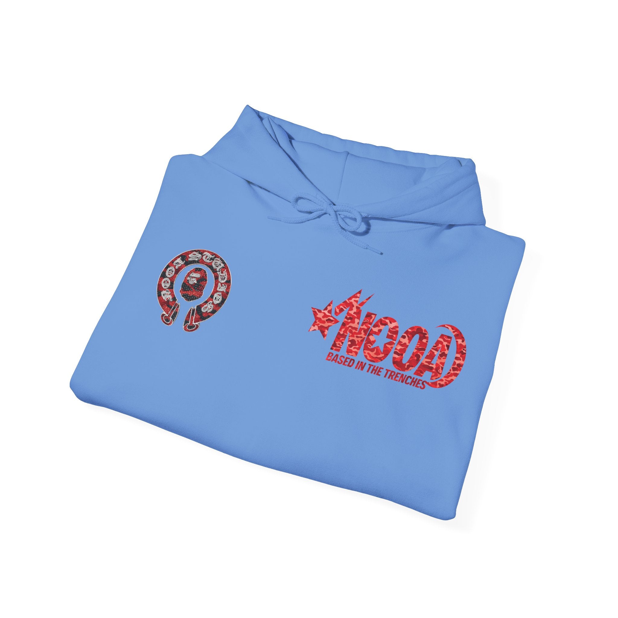 NOOA 'Based in the Trenches' Graphic Hoodie — Retro Star Logo Pullover