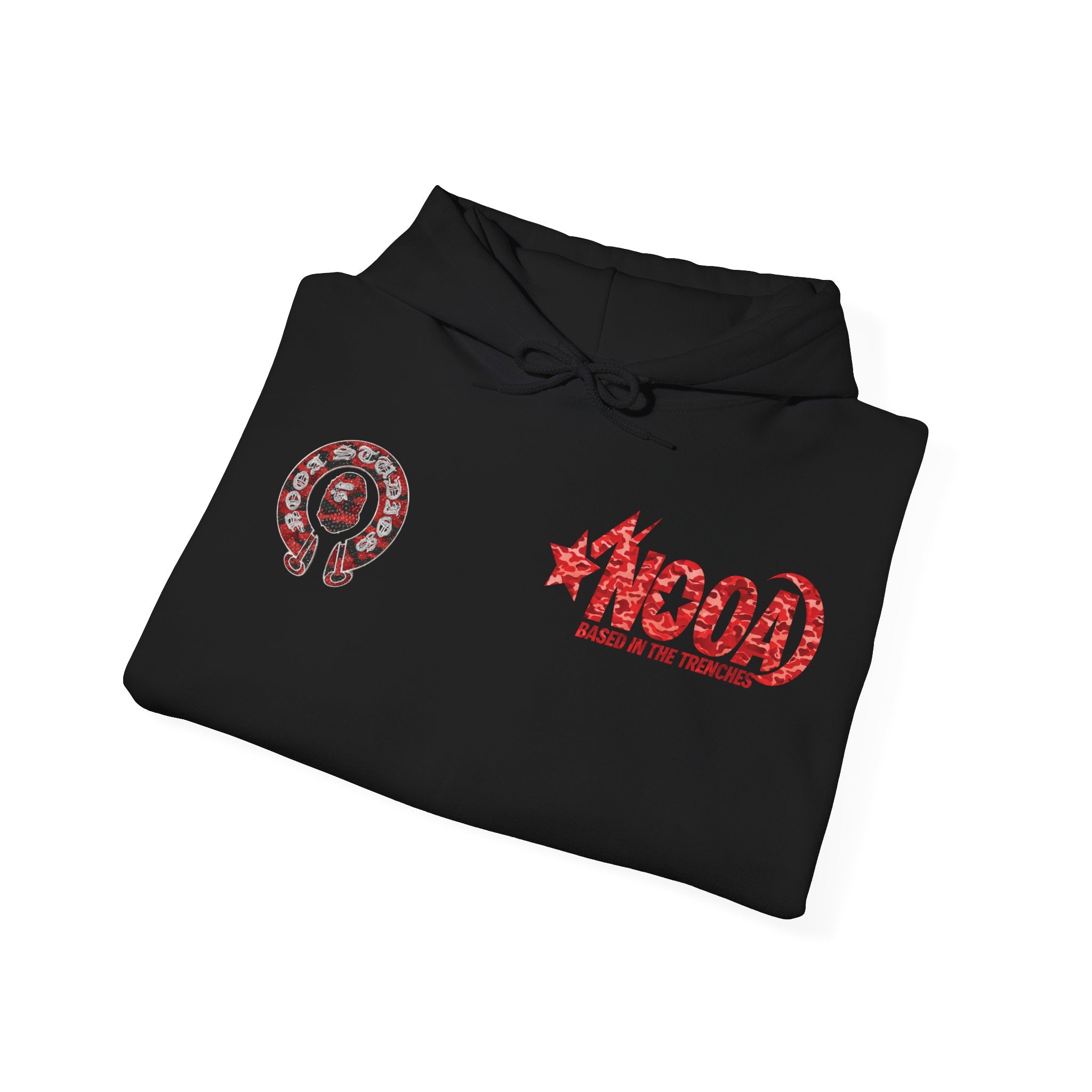 NOOA 'Based in the Trenches' Graphic Hoodie — Retro Star Logo Pullover