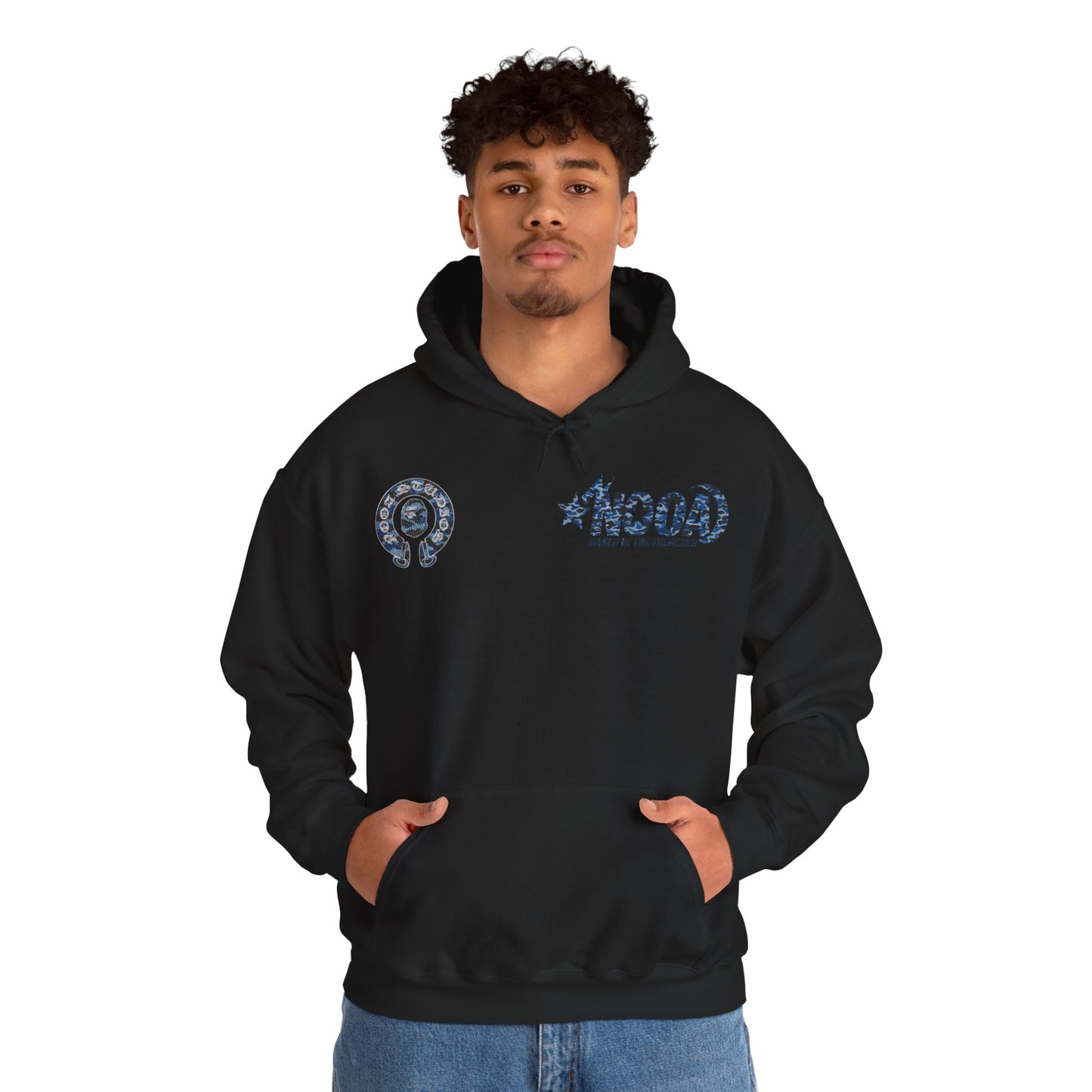 NOOA Logo Hoodie — 'Based in the Trenches' Graphic Pullover