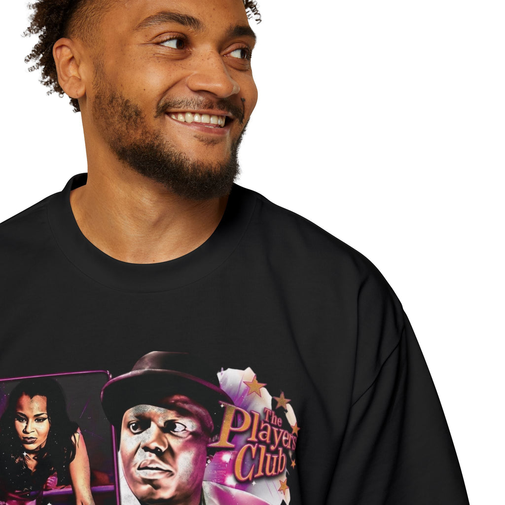 Men's Oversized Tee — Retro Hip-Hop Collage "Don't Let it Move" Graphic