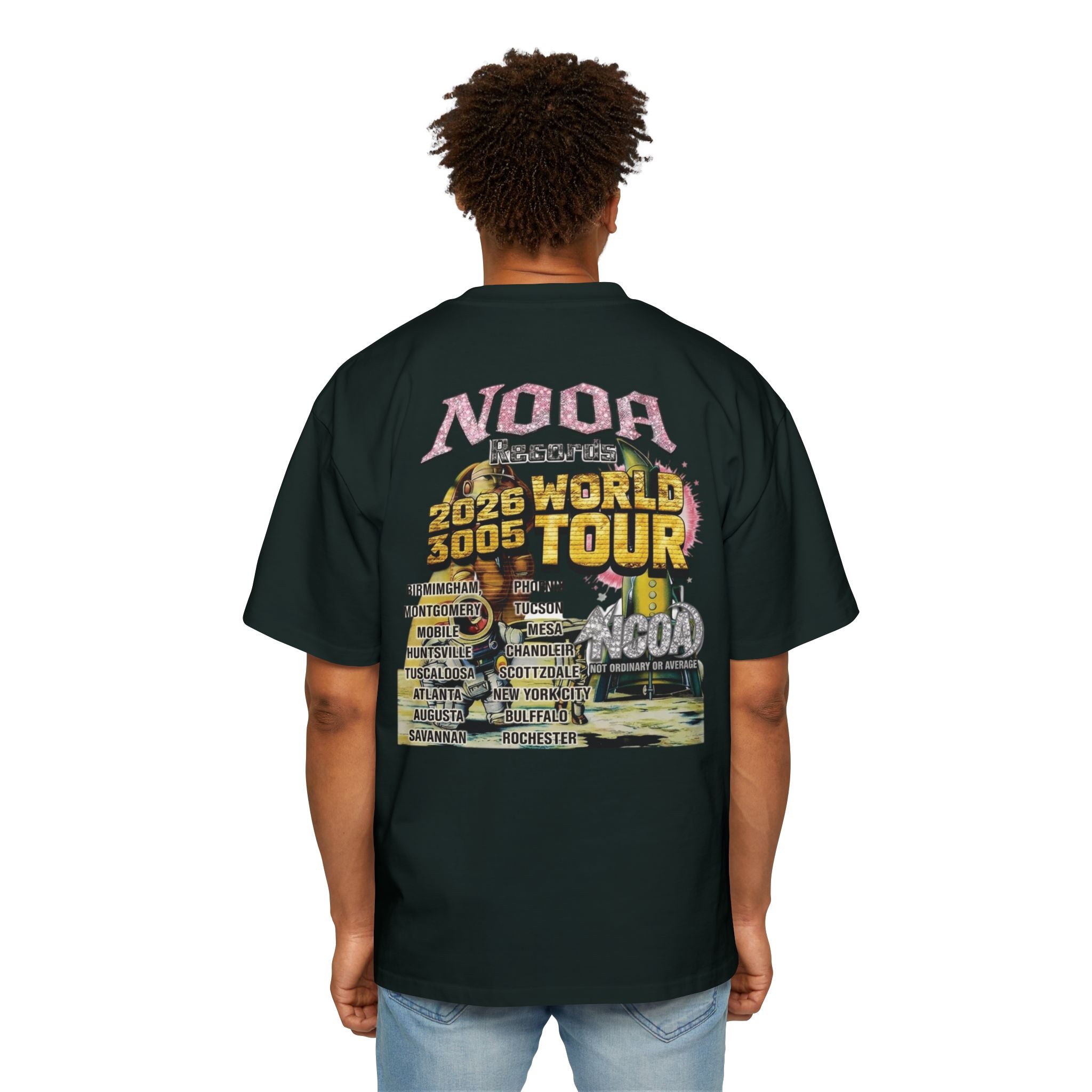 Vintage Space Tour T‑Shirt — "Nooa Studios 2026 World Tour" Graphic Tee