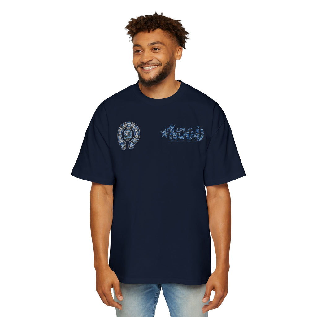 Graphic Tee — 'NOOA Based in the Trenches' Oversized Military Camo Logo Shirt