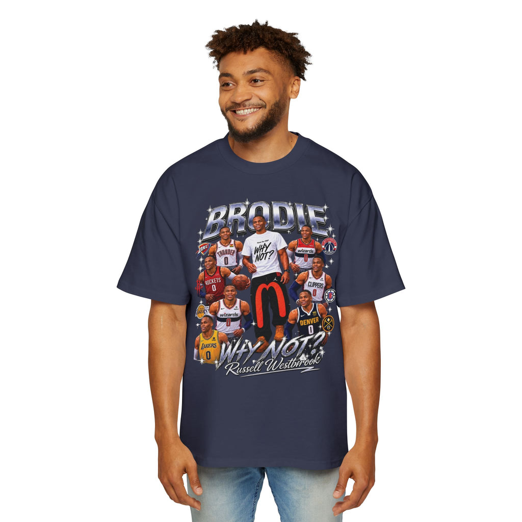 Westbrook 'The Beast' Graphic Tee — Retro Basketball Collage Shirt