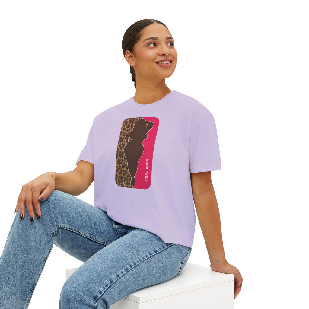 Boxy Tee — Curvy Silhouette & Bling Graphic Women's Cropped T-Shirt
