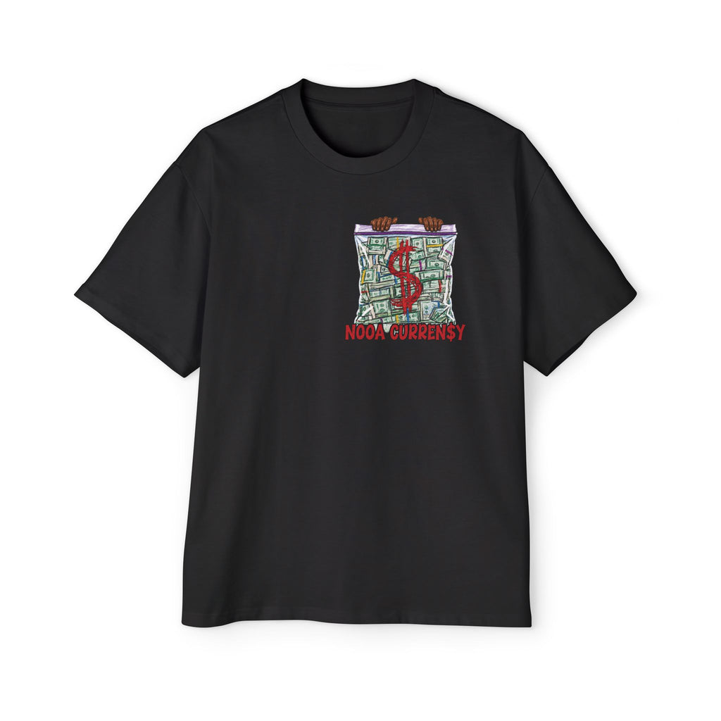 Money Bag Graphic Tee — "Nooa Currency" Oversized Men’s T-Shirt