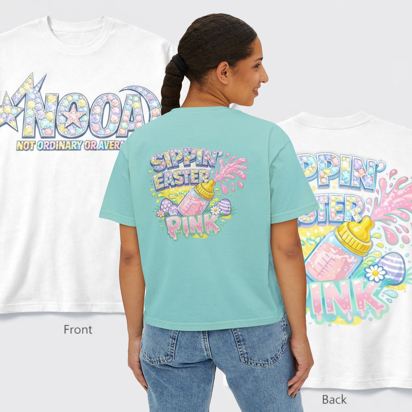 SIPPIN EASTER CROPPED TEE