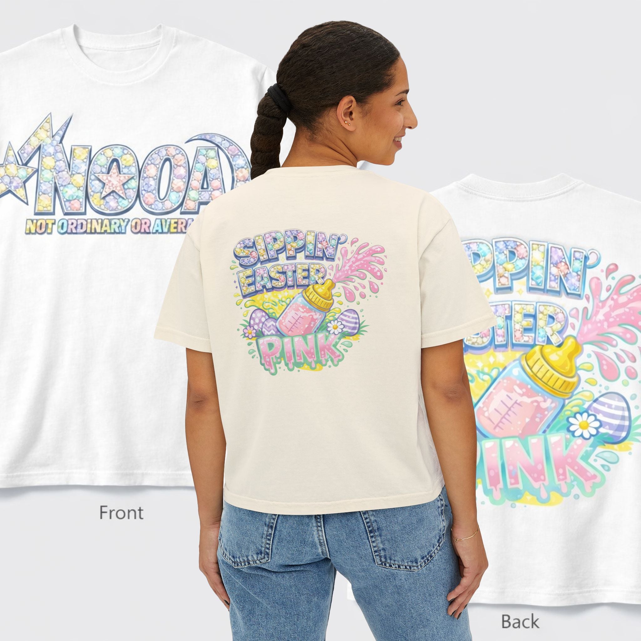 SIPPIN EASTER CROPPED TEE