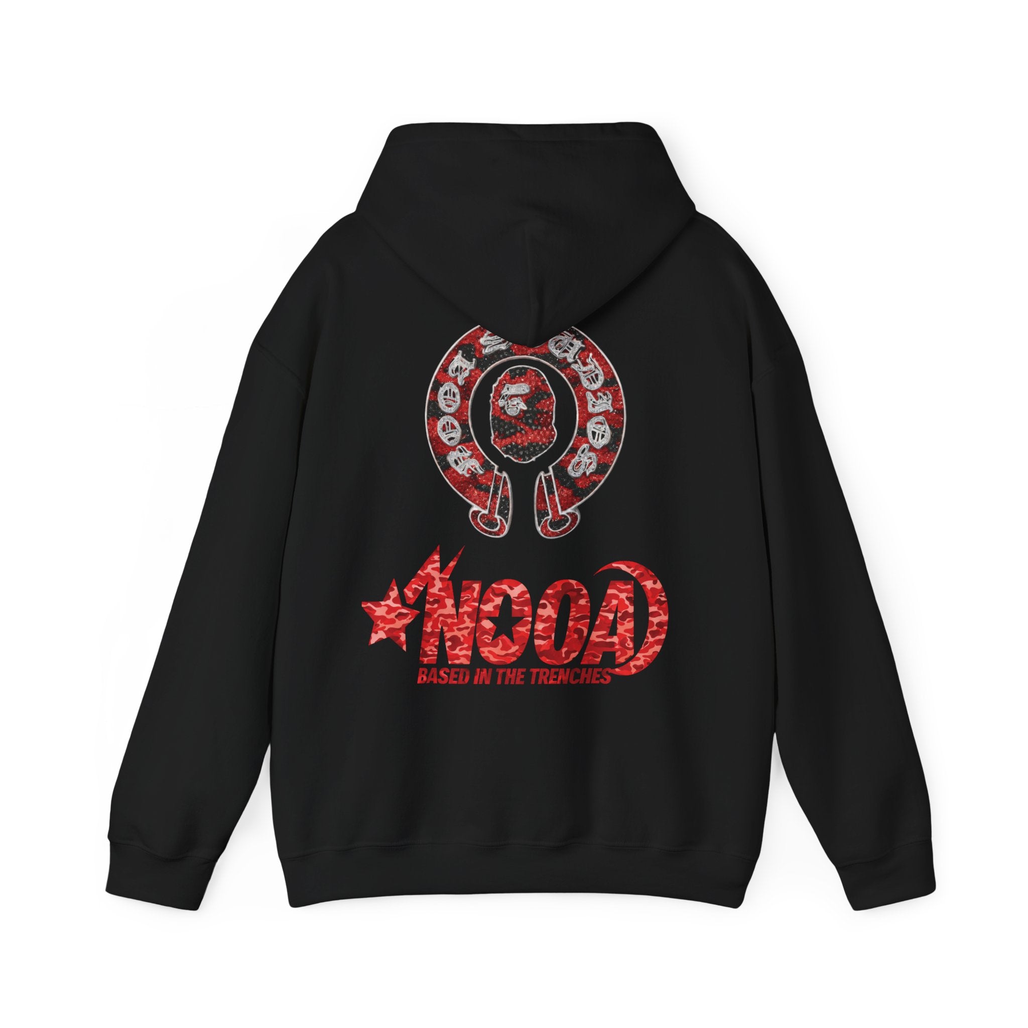 NOOA 'Based in the Trenches' Graphic Hoodie — Retro Star Logo Pullover