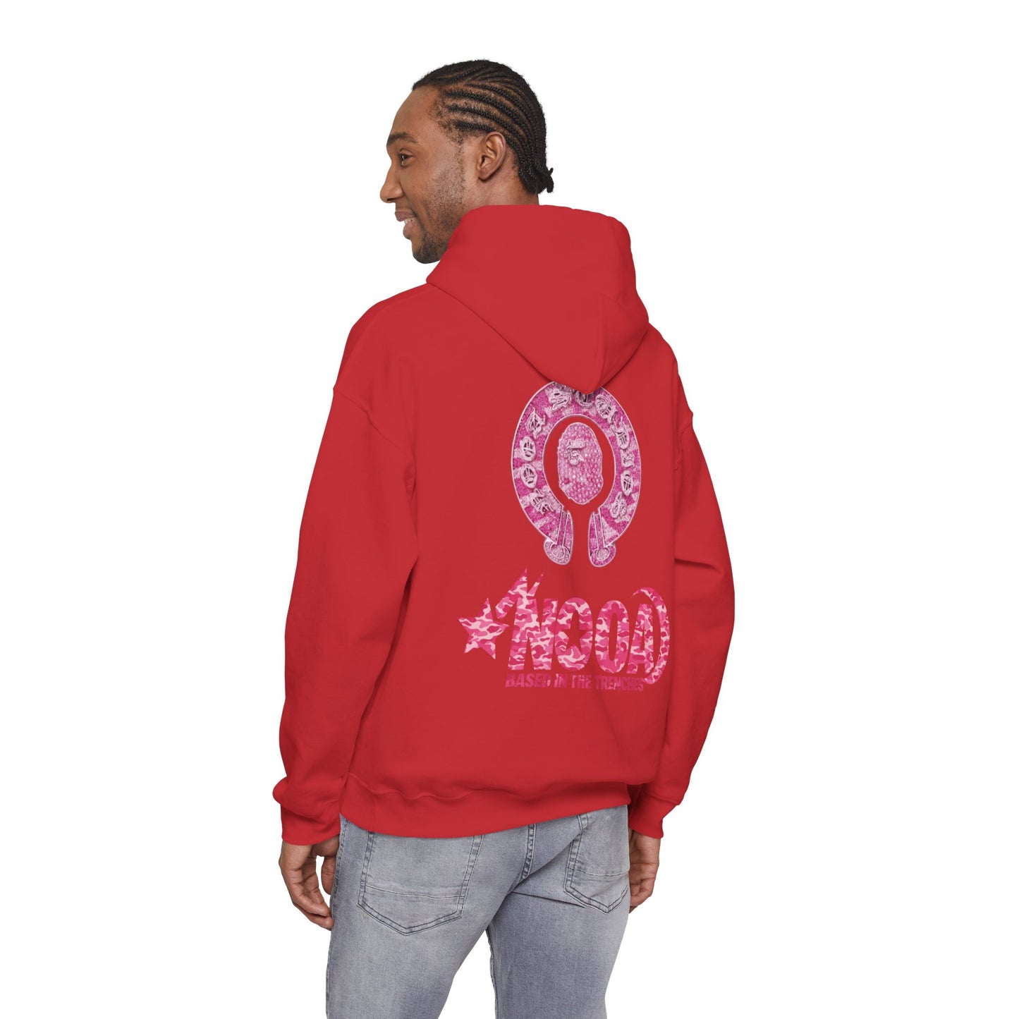 Hoodie — NOOA Pink Logo Graphic Hoodie (Based in the Trenches)