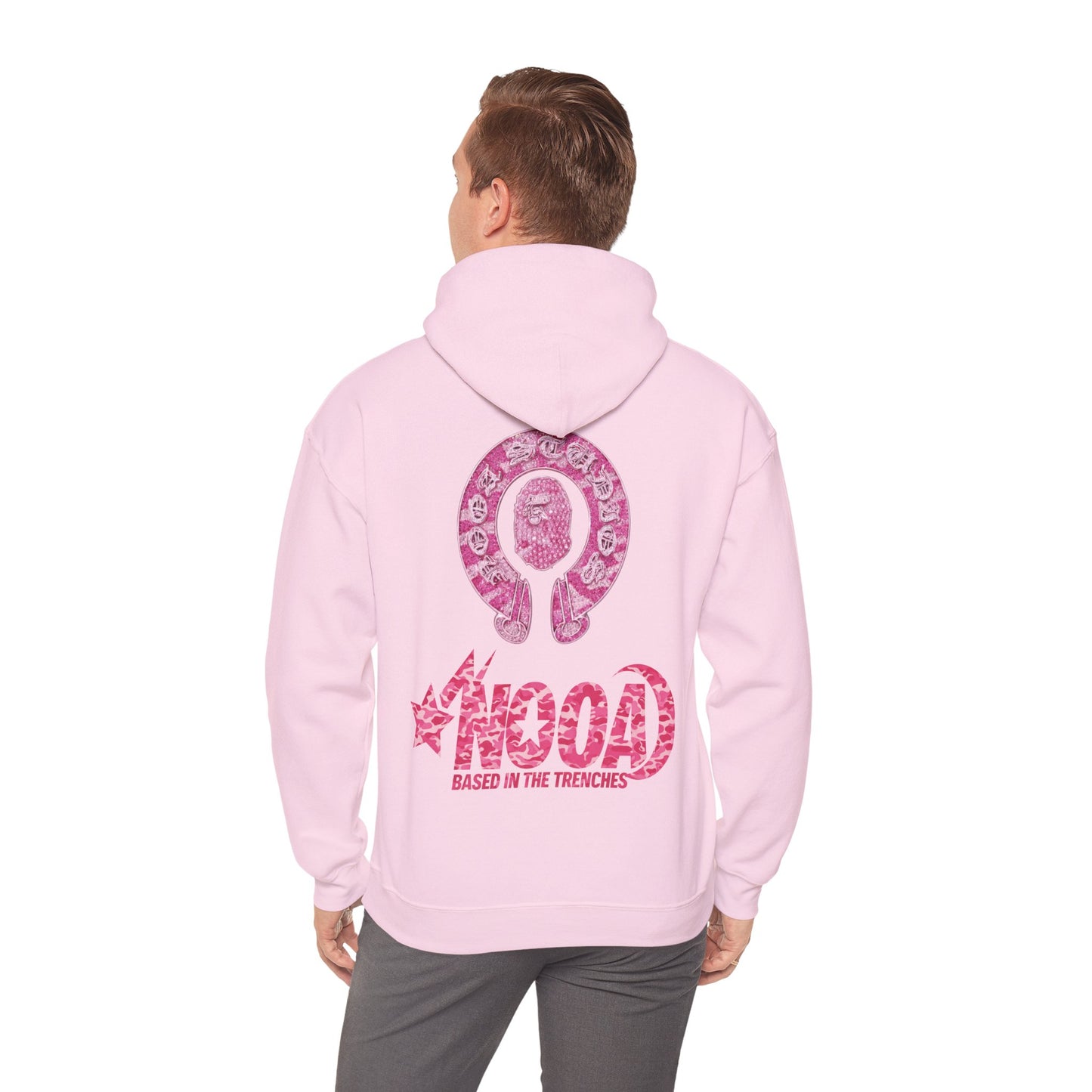 Hoodie — NOOA Pink Logo Graphic Hoodie (Based in the Trenches)