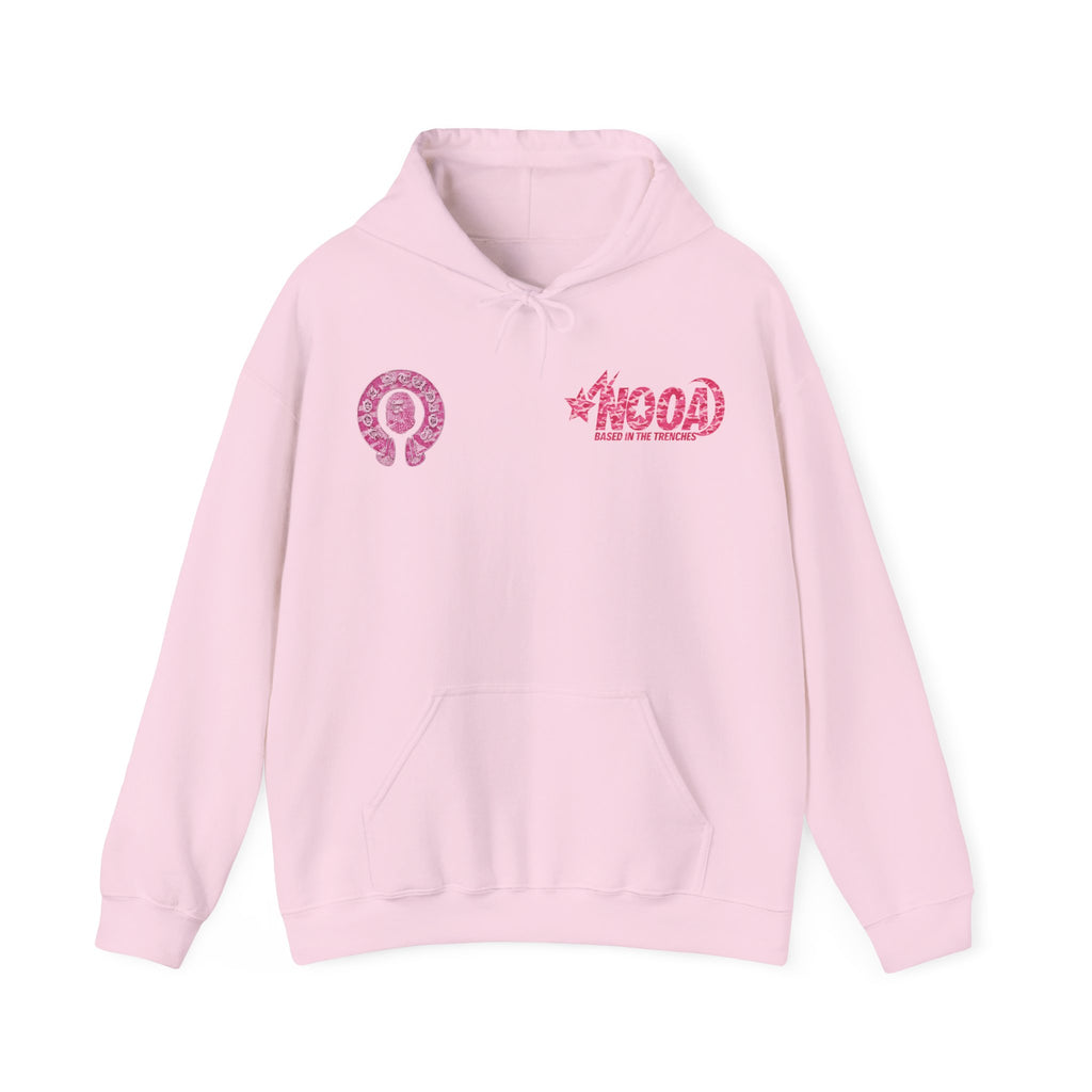 Hoodie — NOOA Pink Logo Graphic Hoodie (Based in the Trenches)