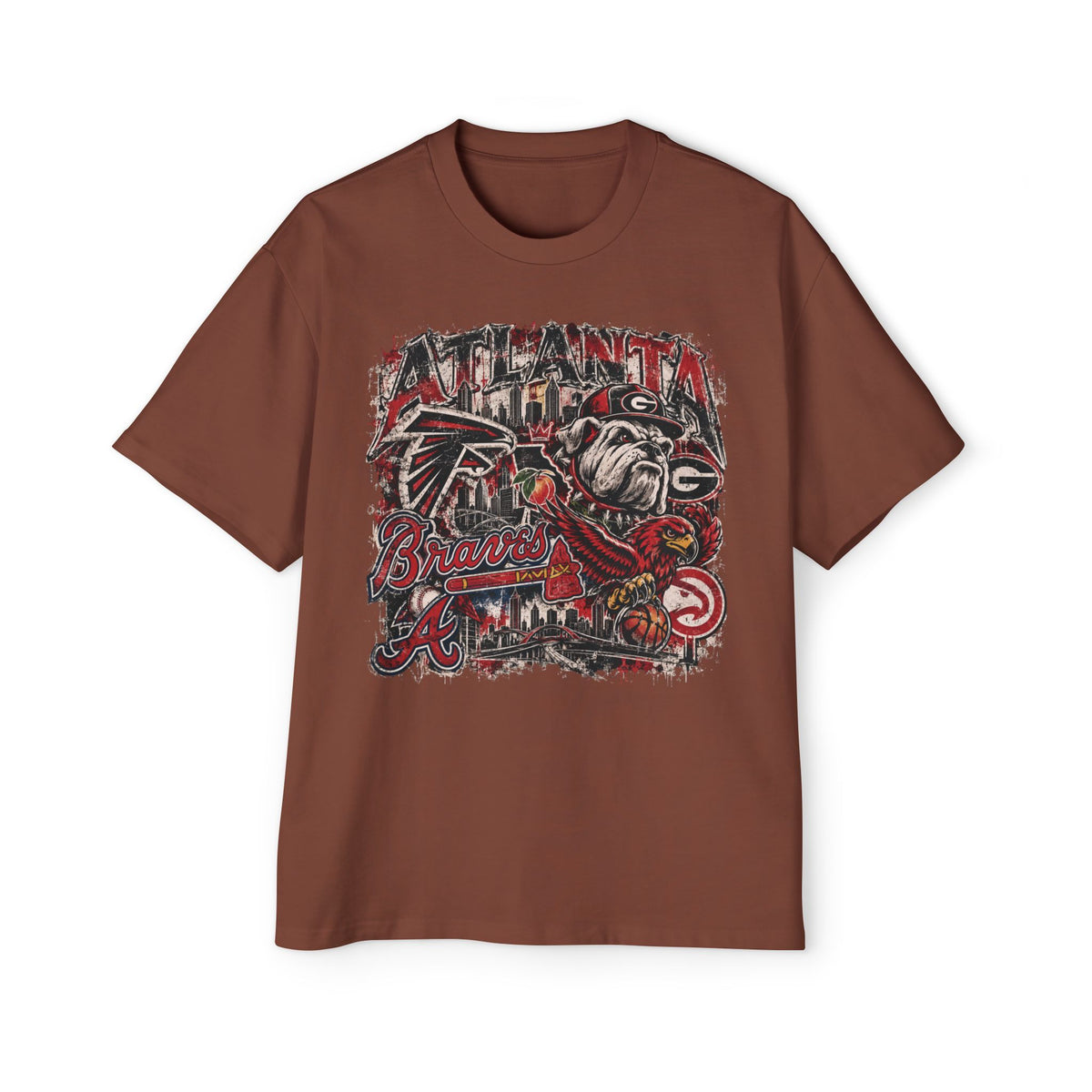 Atlanta Sports Graphic Tee - Falcons & Braves Vintage Mashup