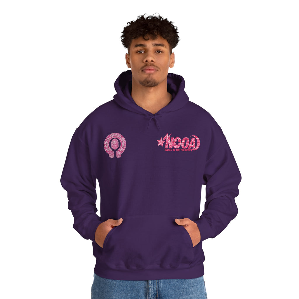Hoodie — NOOA Pink Logo Graphic Hoodie (Based in the Trenches)