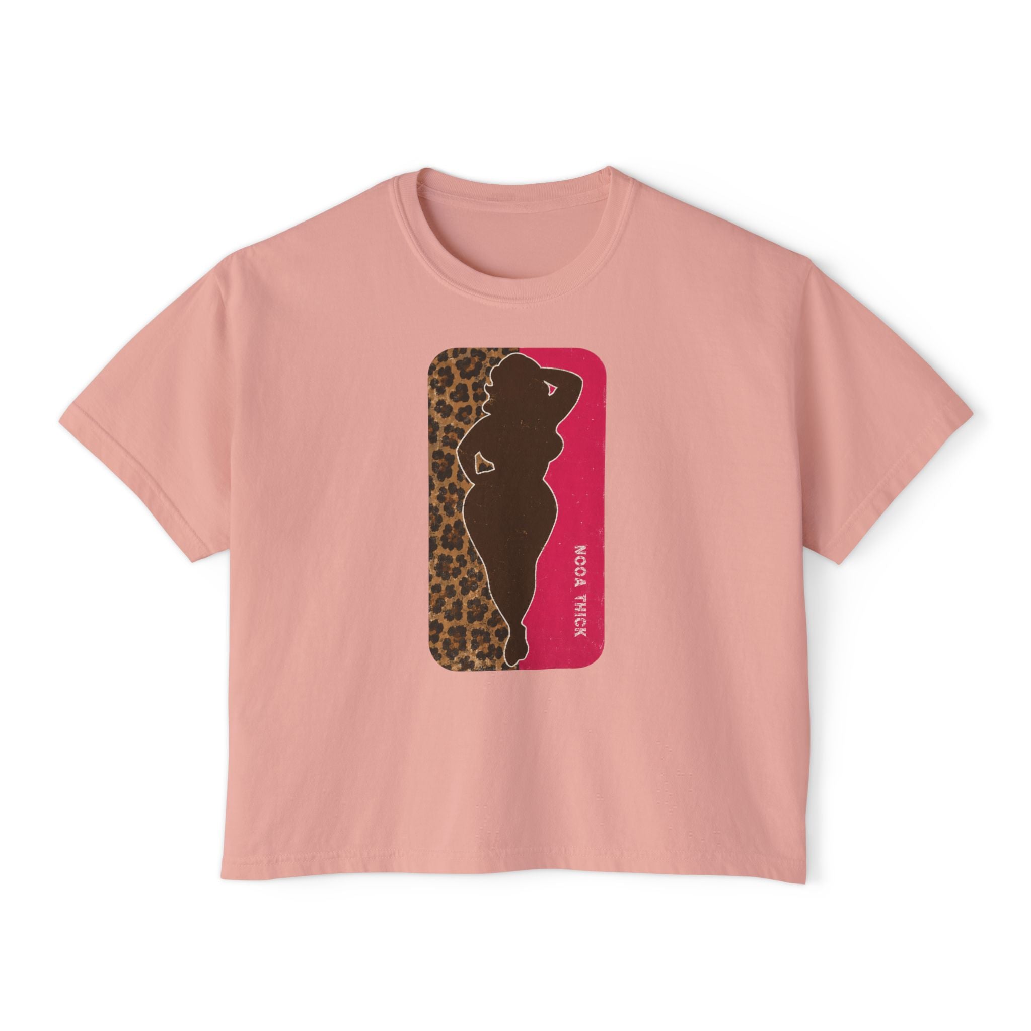 Boxy Tee — Curvy Silhouette & Bling Graphic Women's Cropped T-Shirt
