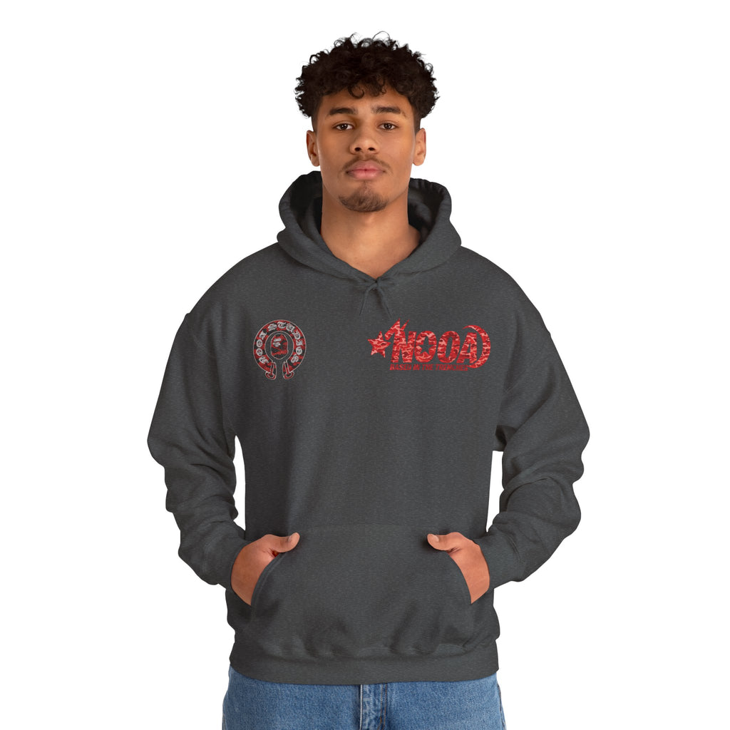 NOOA 'Based in the Trenches' Graphic Hoodie — Retro Star Logo Pullover