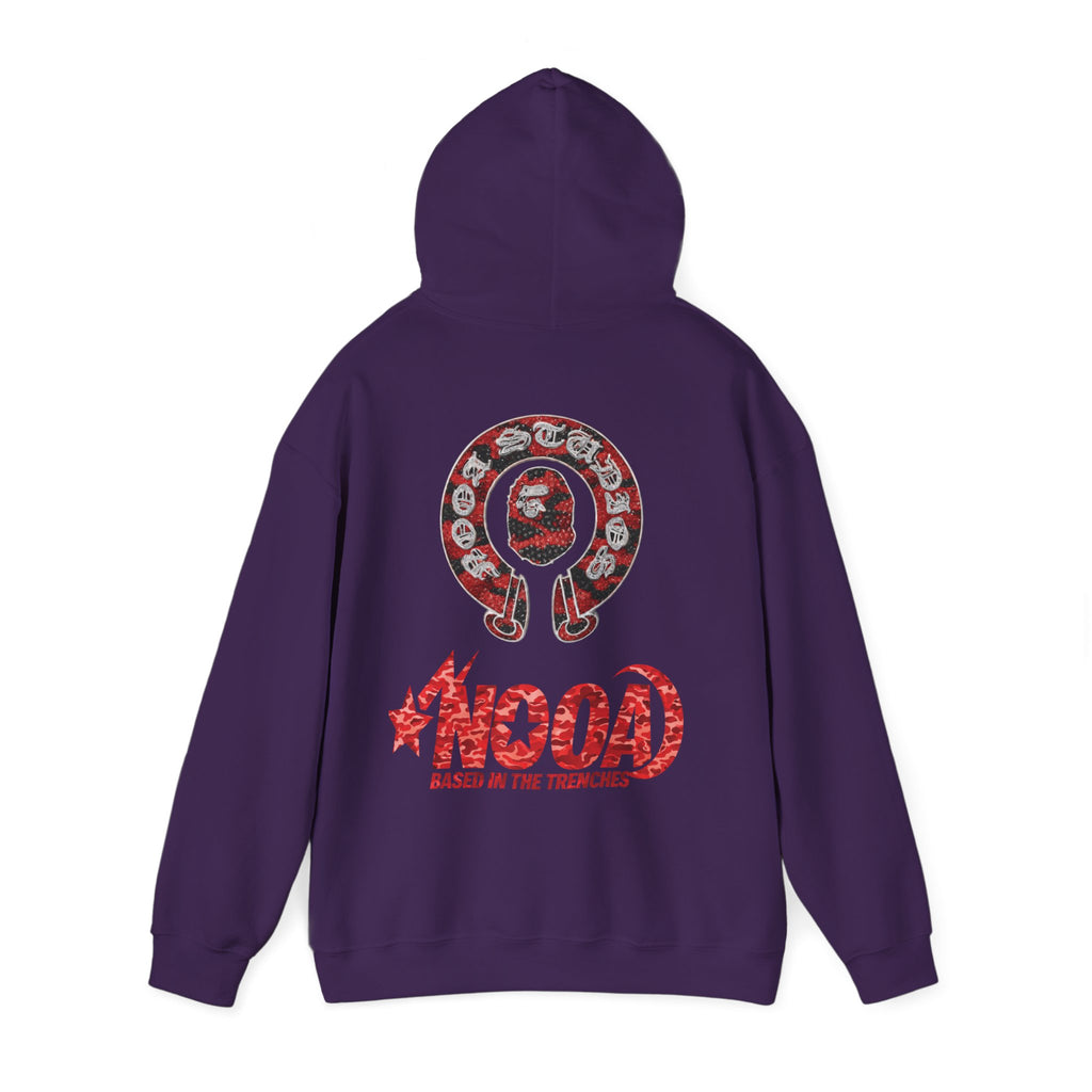 NOOA 'Based in the Trenches' Graphic Hoodie — Retro Star Logo Pullover