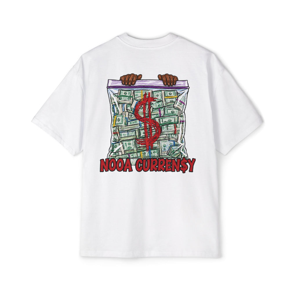 Money Bag Graphic Tee — "Nooa Currency" Oversized Men’s T-Shirt