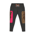 Women's Printed Yoga Leggings — Afrocentric Silhouette & Leopard Panel AOP