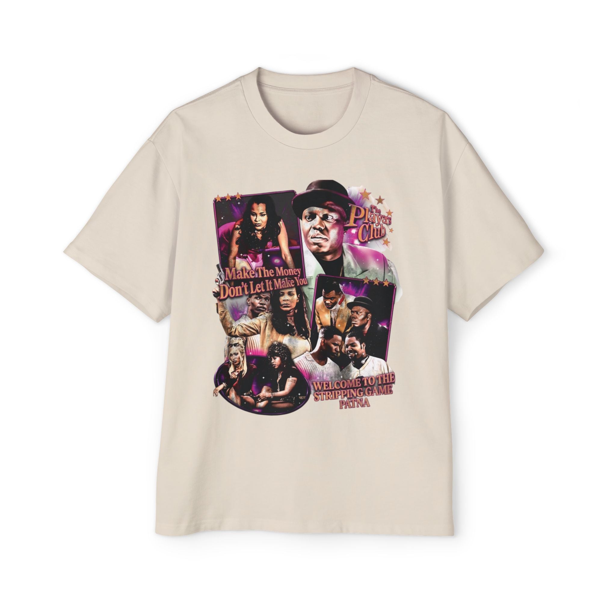 Men's Oversized Tee — Retro Hip-Hop Collage "Don't Let it Move" Graphic