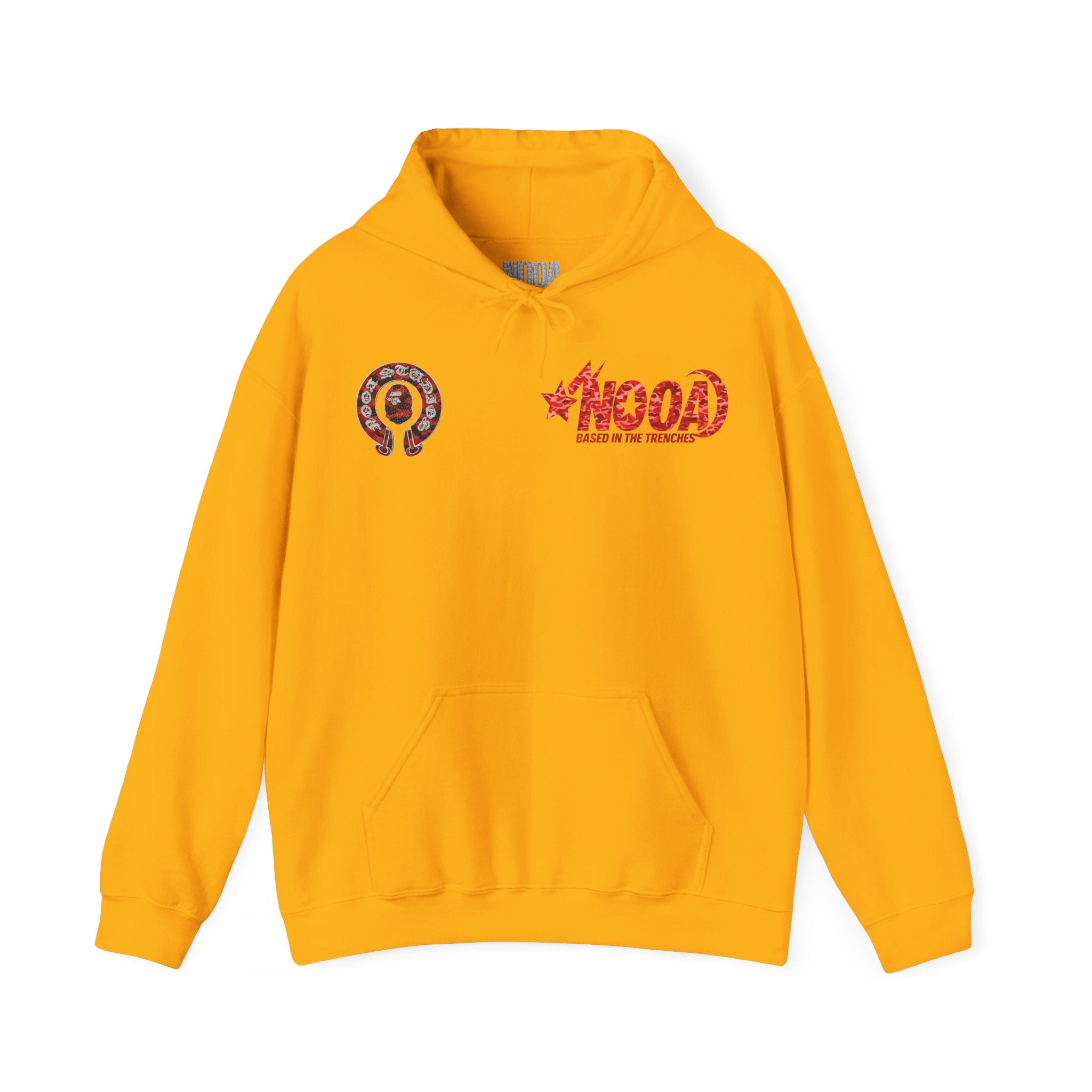 NOOA 'Based in the Trenches' Graphic Hoodie — Retro Star Logo Pullover