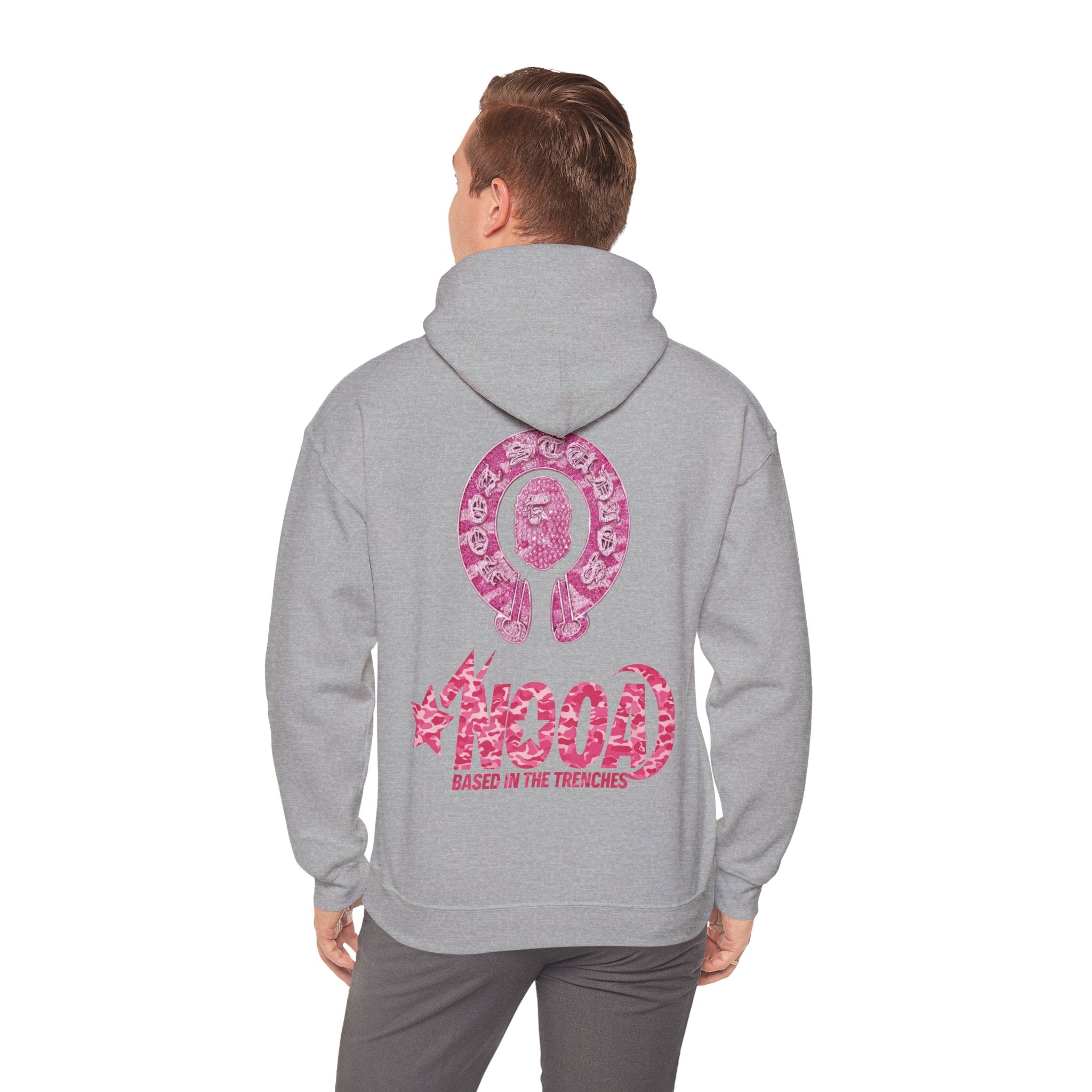 Hoodie — NOOA Pink Logo Graphic Hoodie (Based in the Trenches)