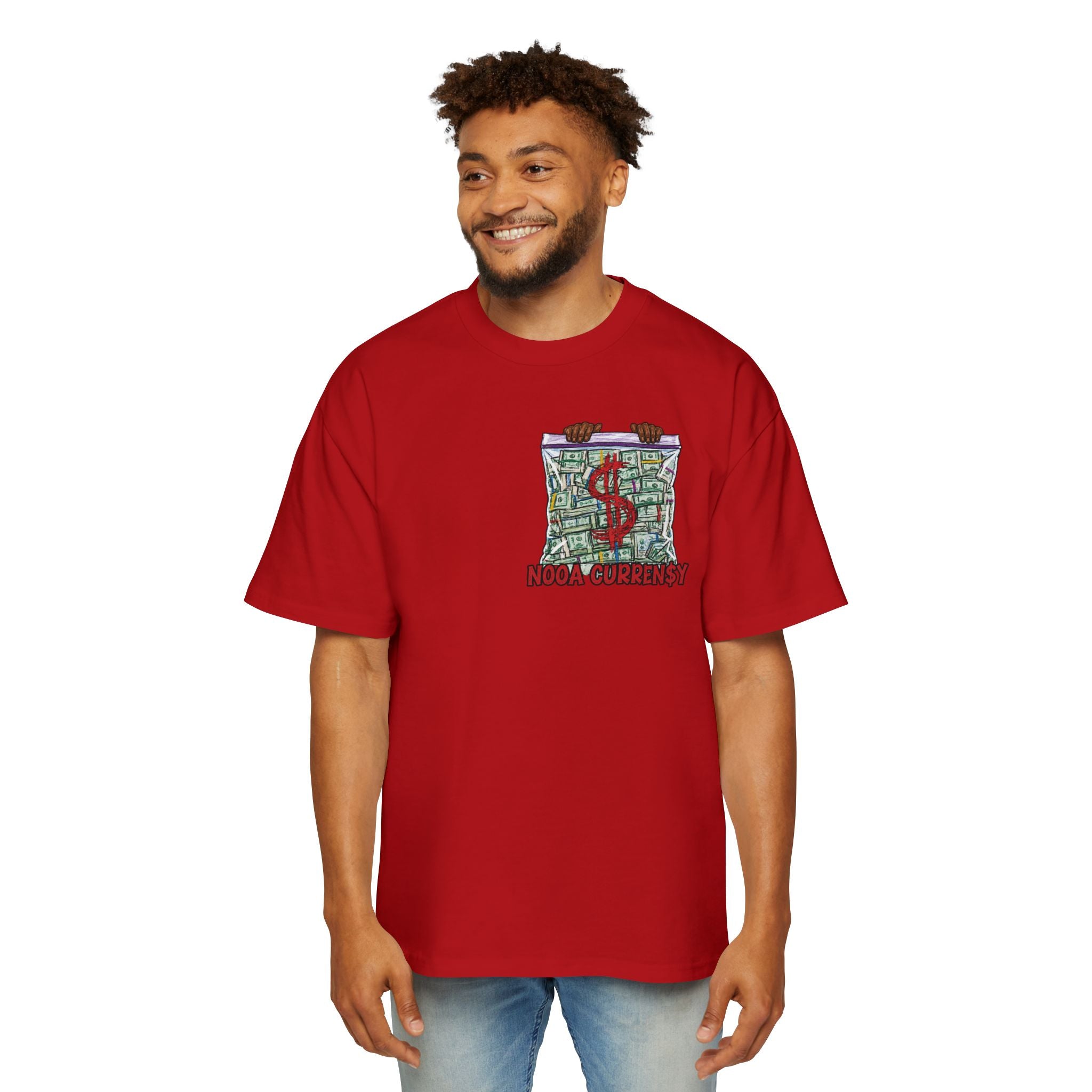 Money Bag Graphic Tee — "Nooa Currency" Oversized Men’s T-Shirt