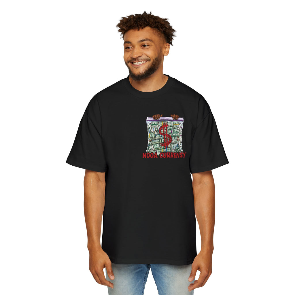 Money Bag Graphic Tee — "Nooa Currency" Oversized Men’s T-Shirt