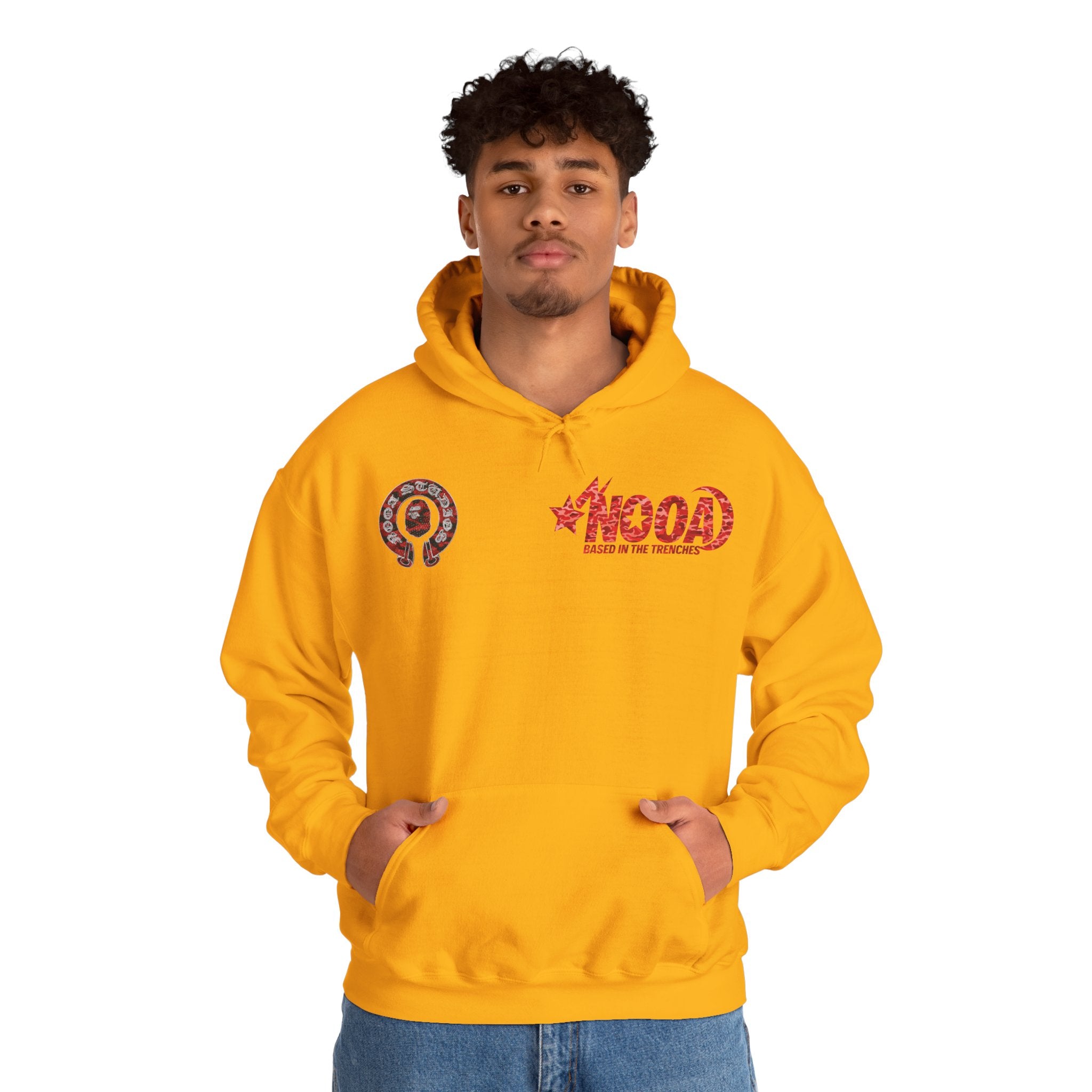 NOOA 'Based in the Trenches' Graphic Hoodie — Retro Star Logo Pullover