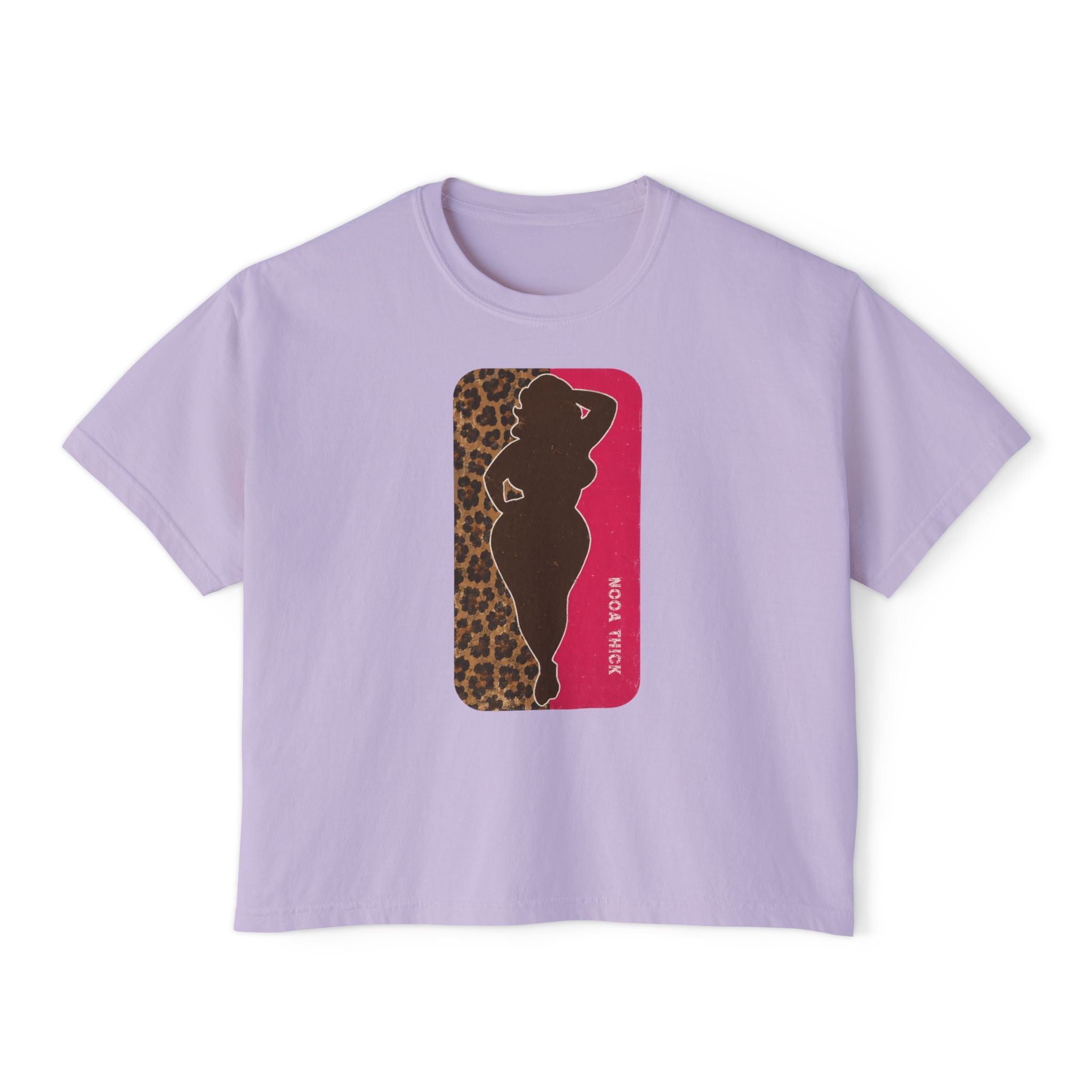 Boxy Tee — Curvy Silhouette & Bling Graphic Women's Cropped T-Shirt