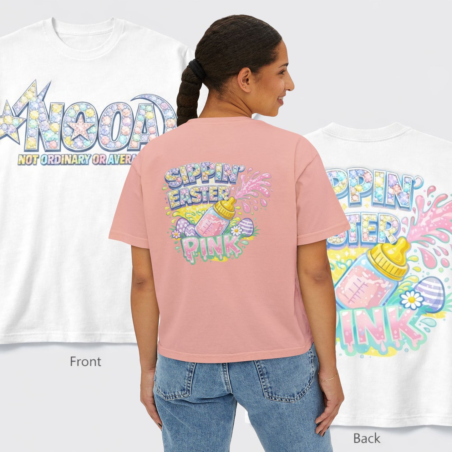 SIPPIN EASTER CROPPED TEE