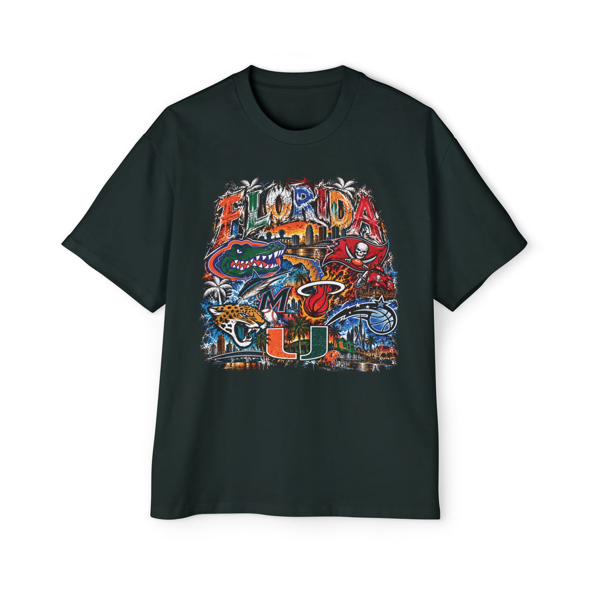 Florida Vintage Collage Tee — University of Miami Hurricanes Graphic Shirt