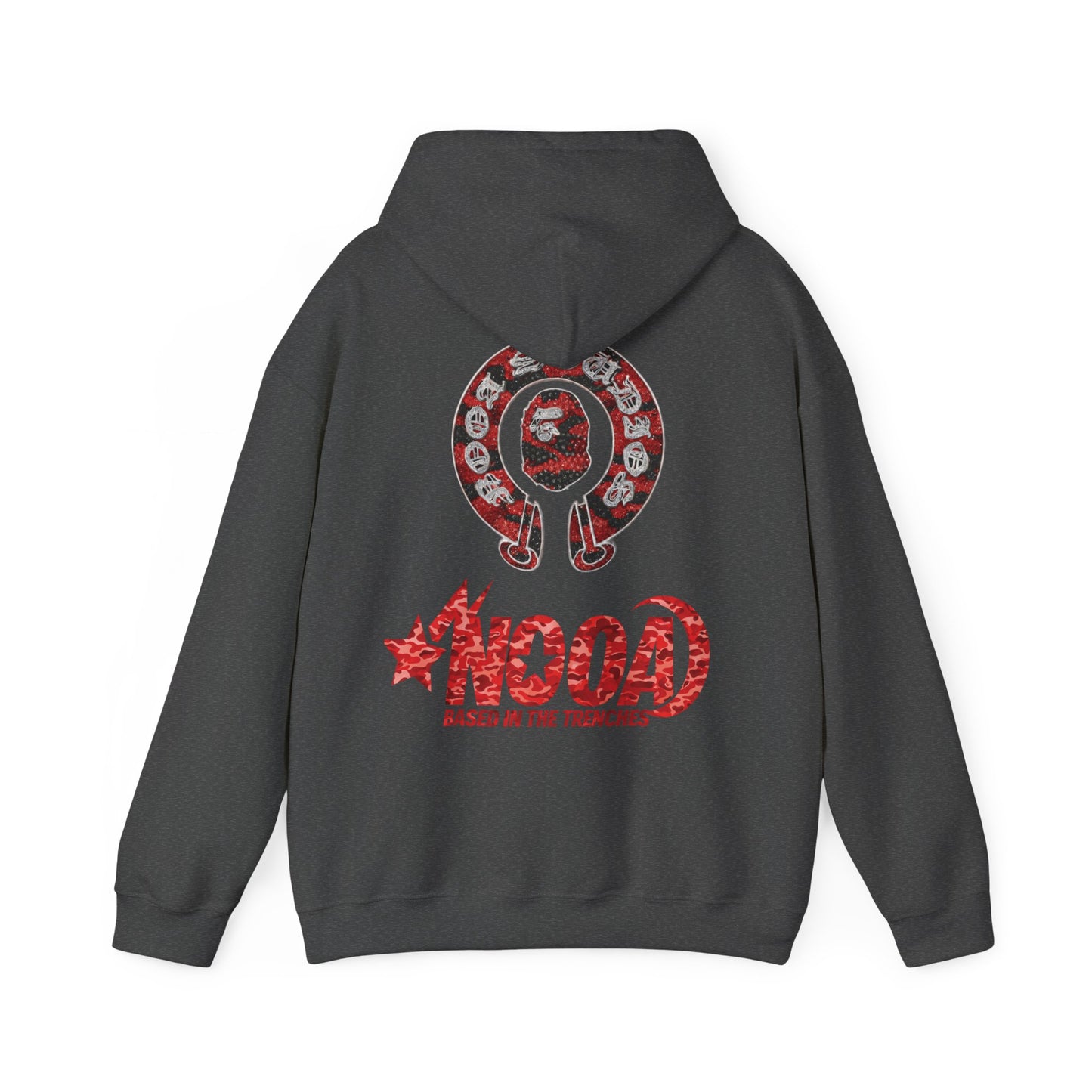NOOA 'Based in the Trenches' Graphic Hoodie — Retro Star Logo Pullover