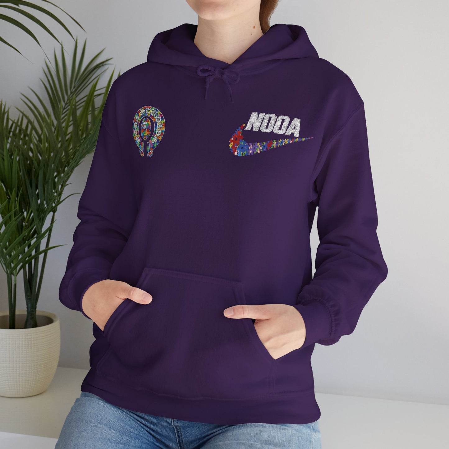 NOOA Floral Logo Hoodie - Colorful Nike Swoosh Pullover