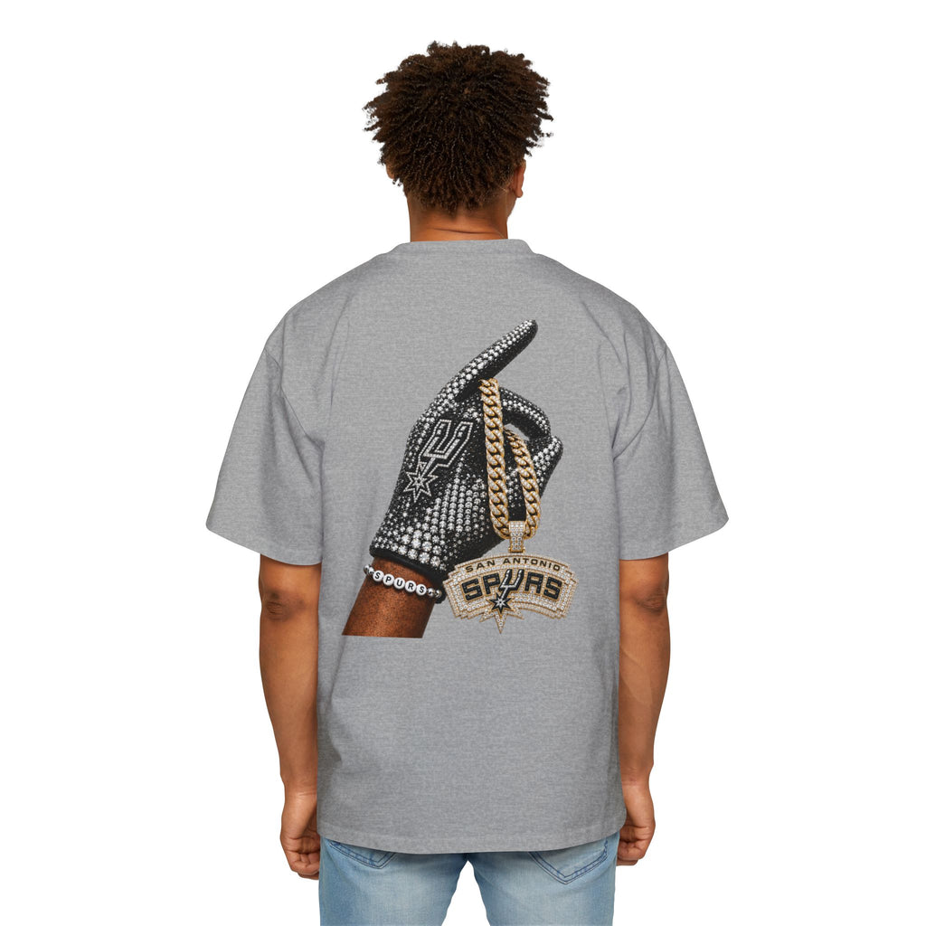 Spurs Basketball Graphic Tee — Retro Collage & Bling Back Print