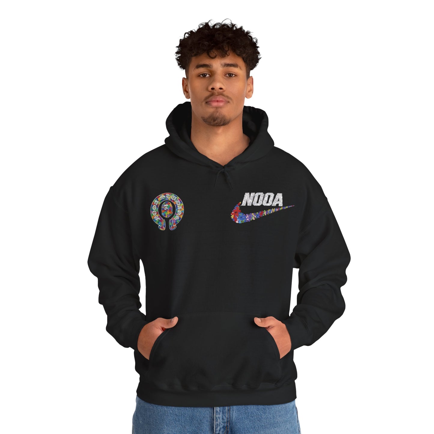 NOOA Floral Logo Hoodie - Colorful Nike Swoosh Pullover