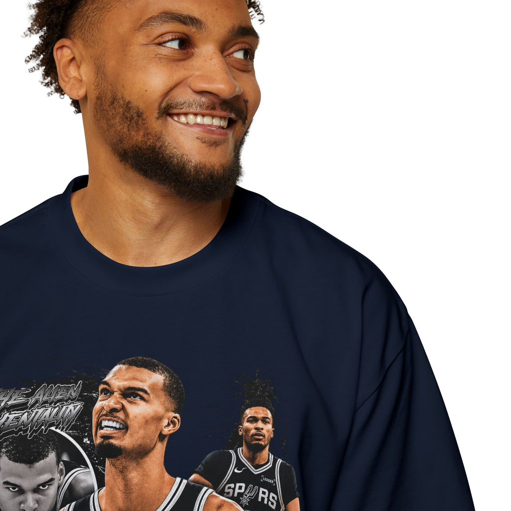 Spurs Basketball Graphic Tee — Retro Collage & Bling Back Print