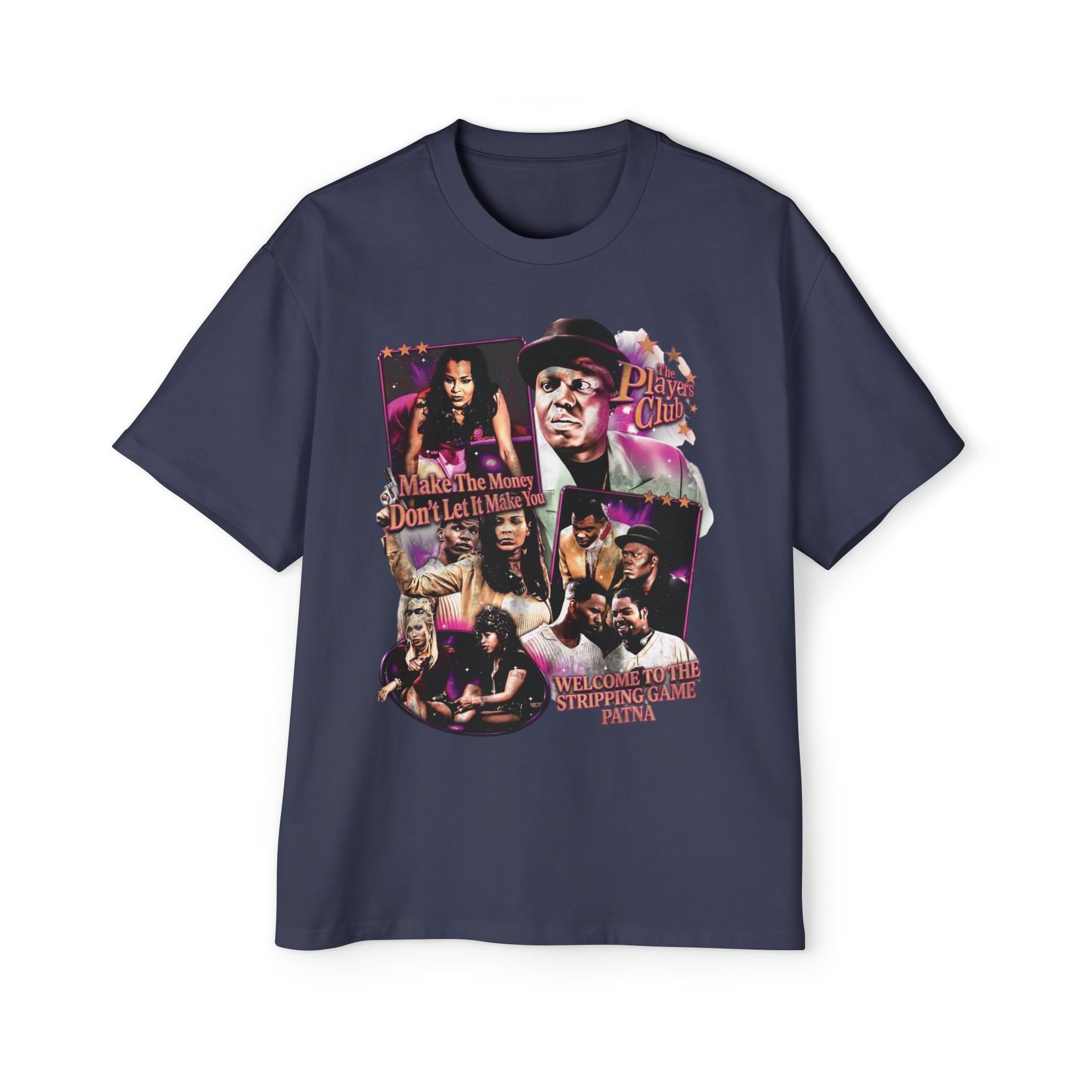 Men's Oversized Tee — Retro Hip-Hop Collage "Don't Let it Move" Graphic
