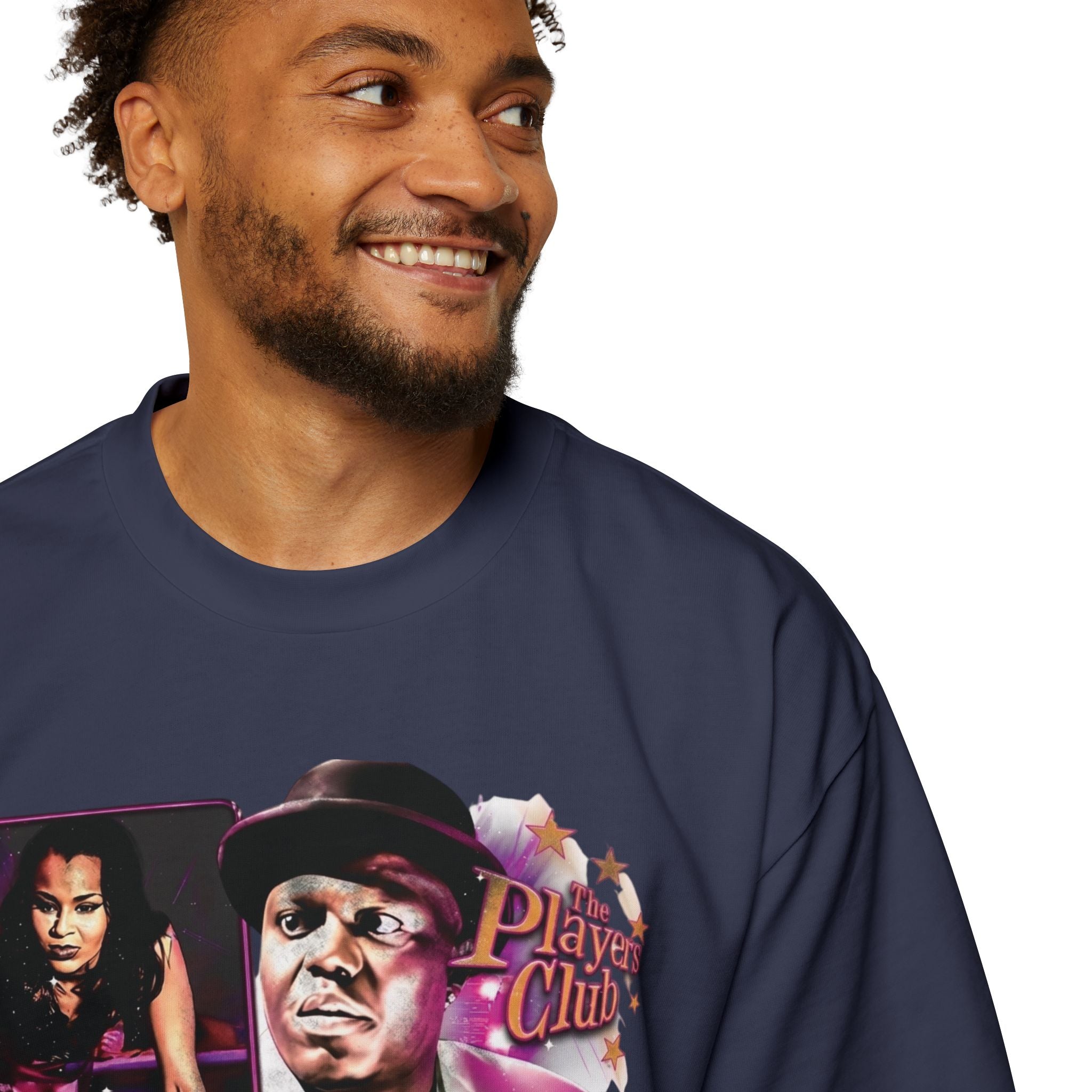 Men's Oversized Tee — Retro Hip-Hop Collage "Don't Let it Move" Graphic