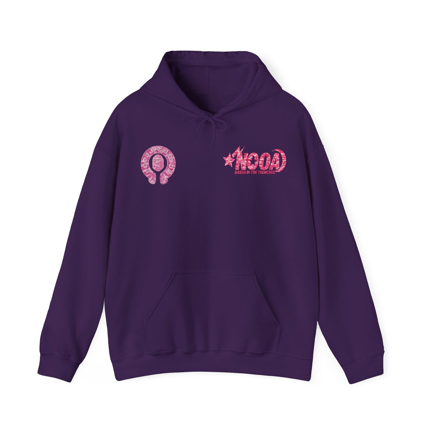 Hoodie — NOOA Pink Logo Graphic Hoodie (Based in the Trenches)
