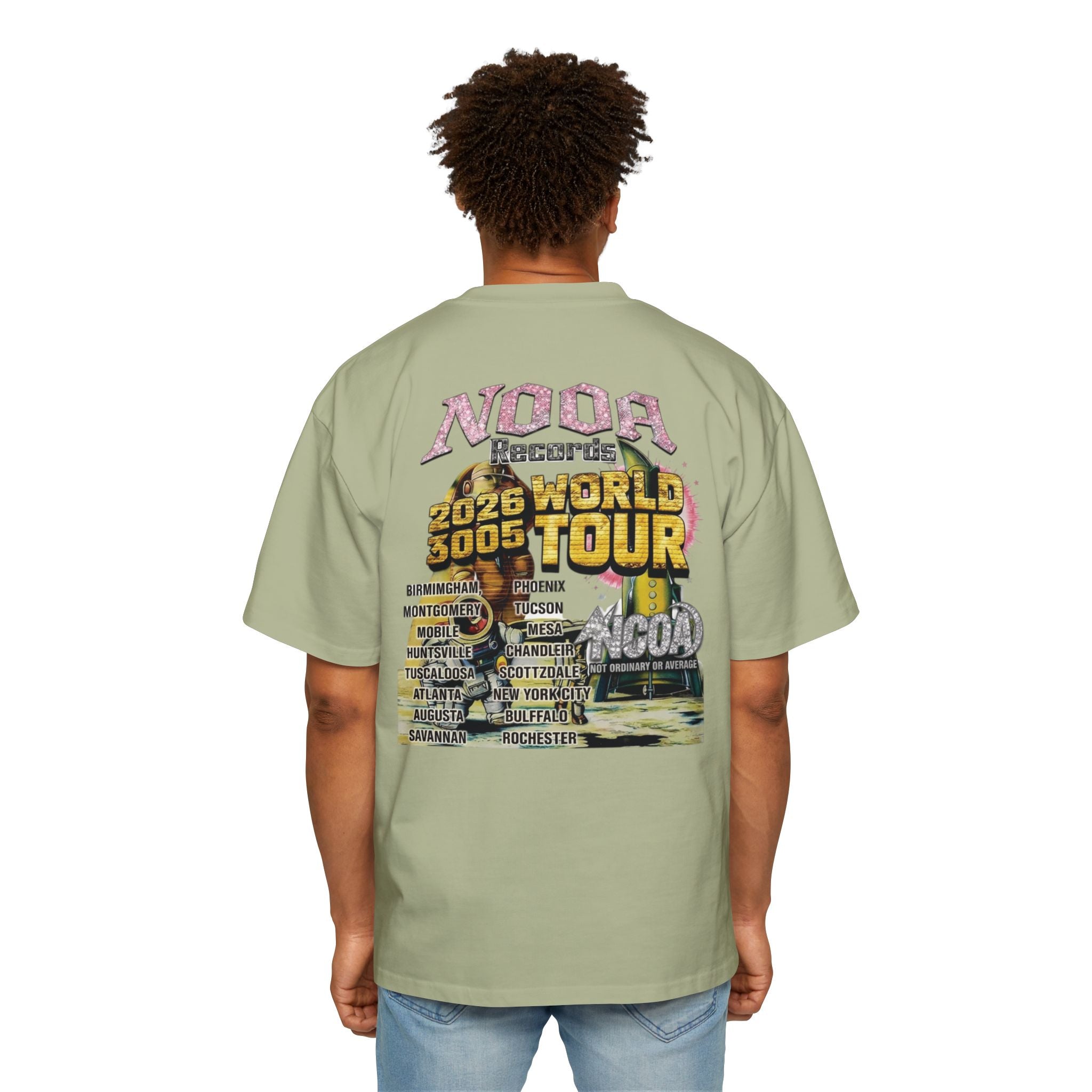 Vintage Space Tour T‑Shirt — "Nooa Studios 2026 World Tour" Graphic Tee