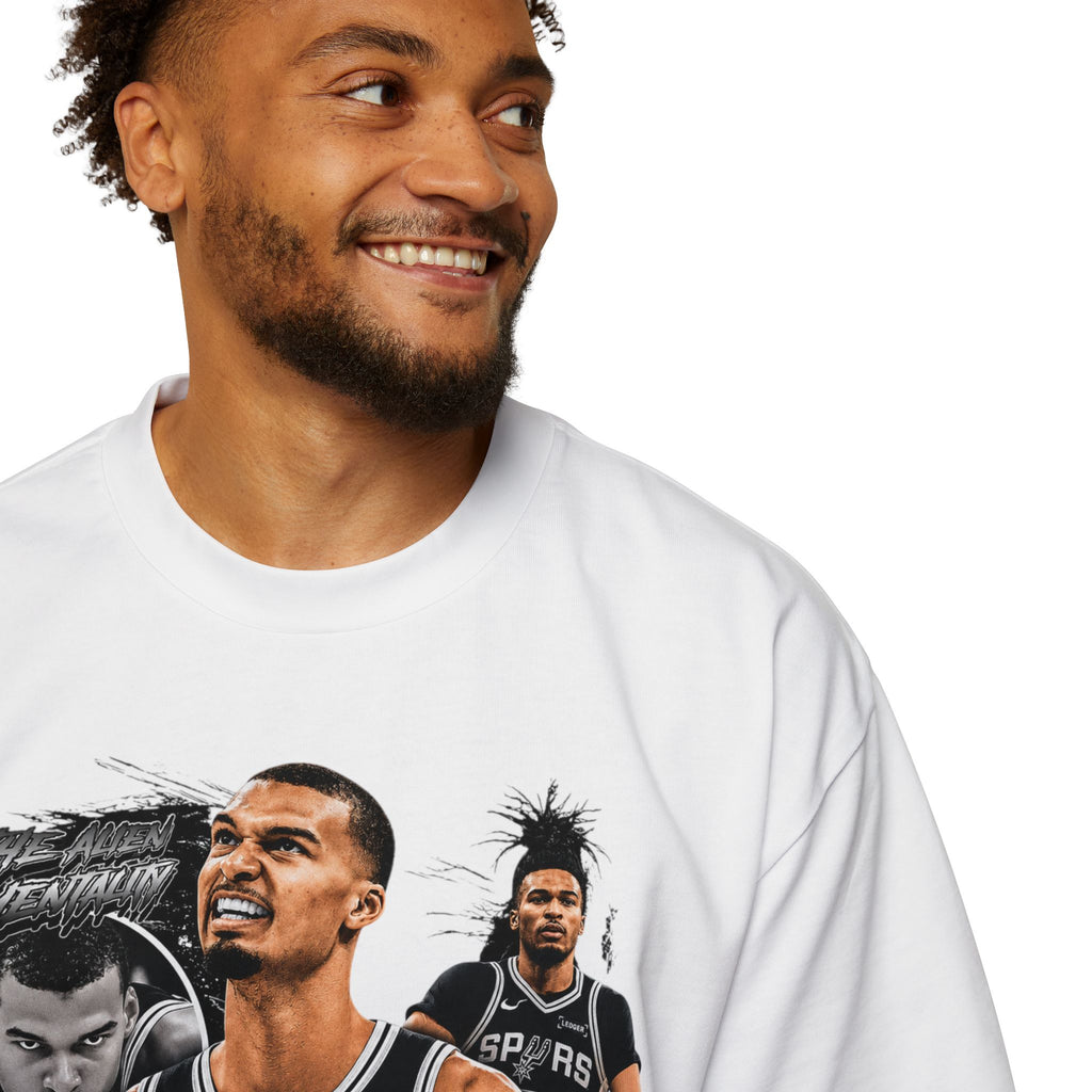 Spurs Basketball Graphic Tee — Retro Collage & Bling Back Print
