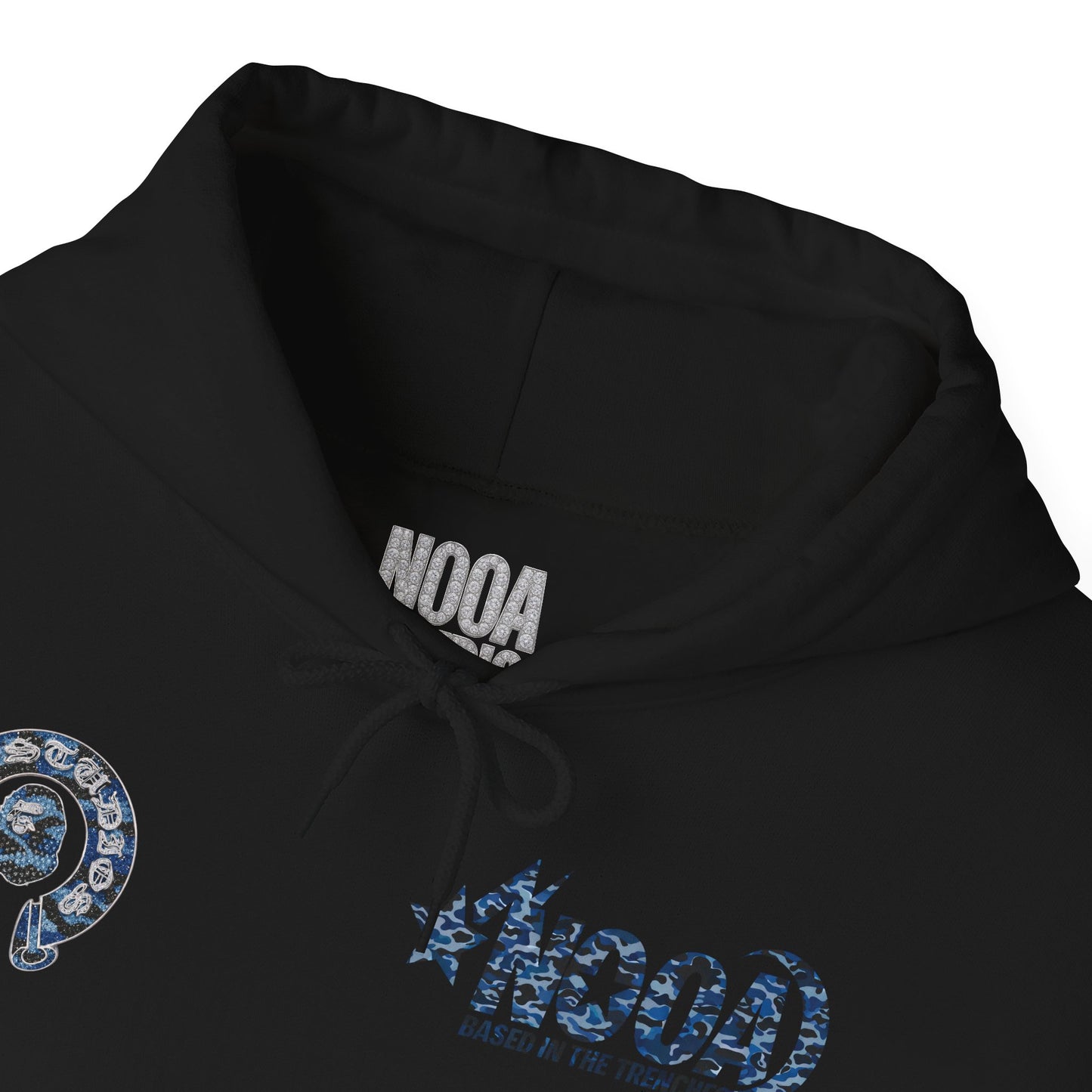 NOOA Logo Hoodie — 'Based in the Trenches' Graphic Pullover