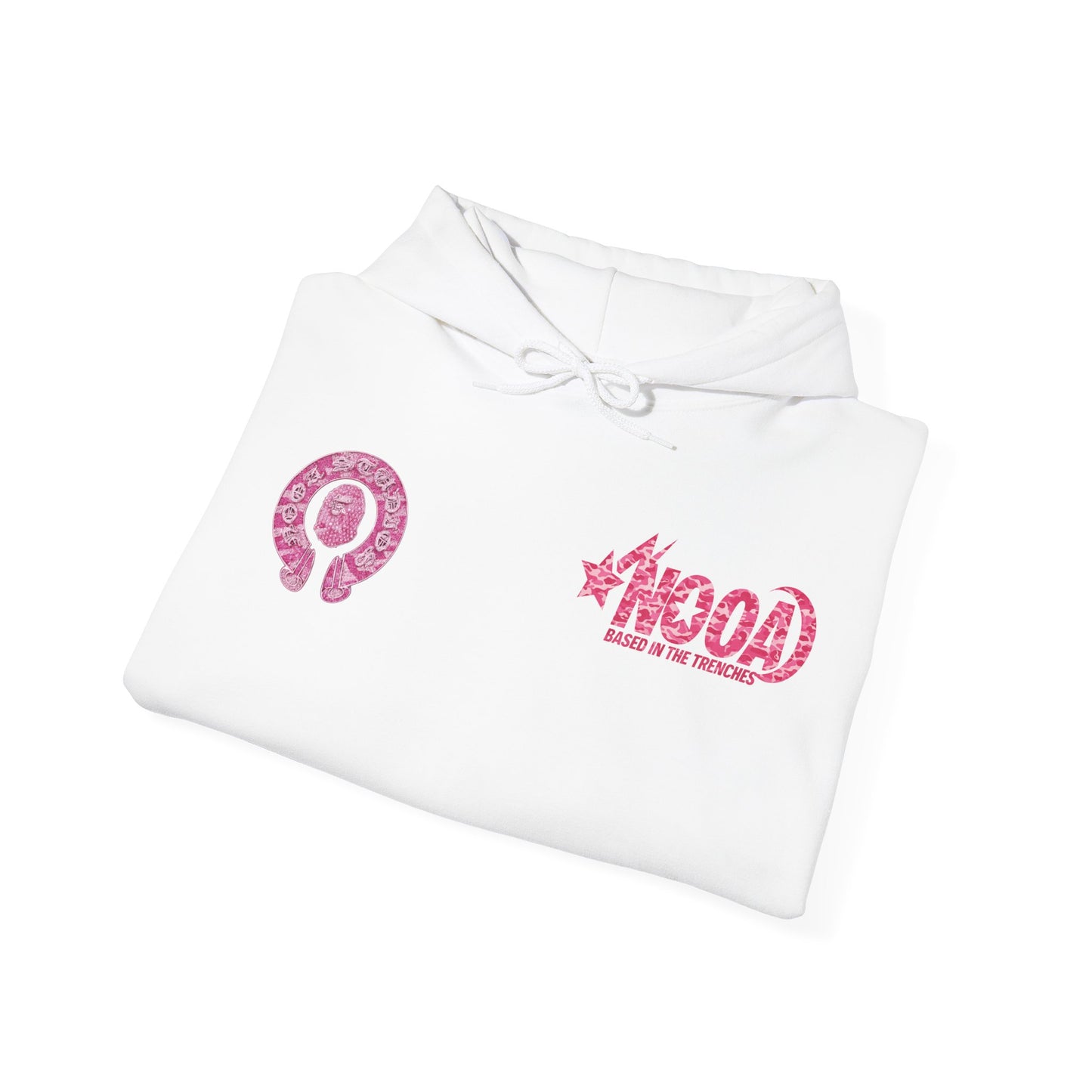 Hoodie — NOOA Pink Logo Graphic Hoodie (Based in the Trenches)