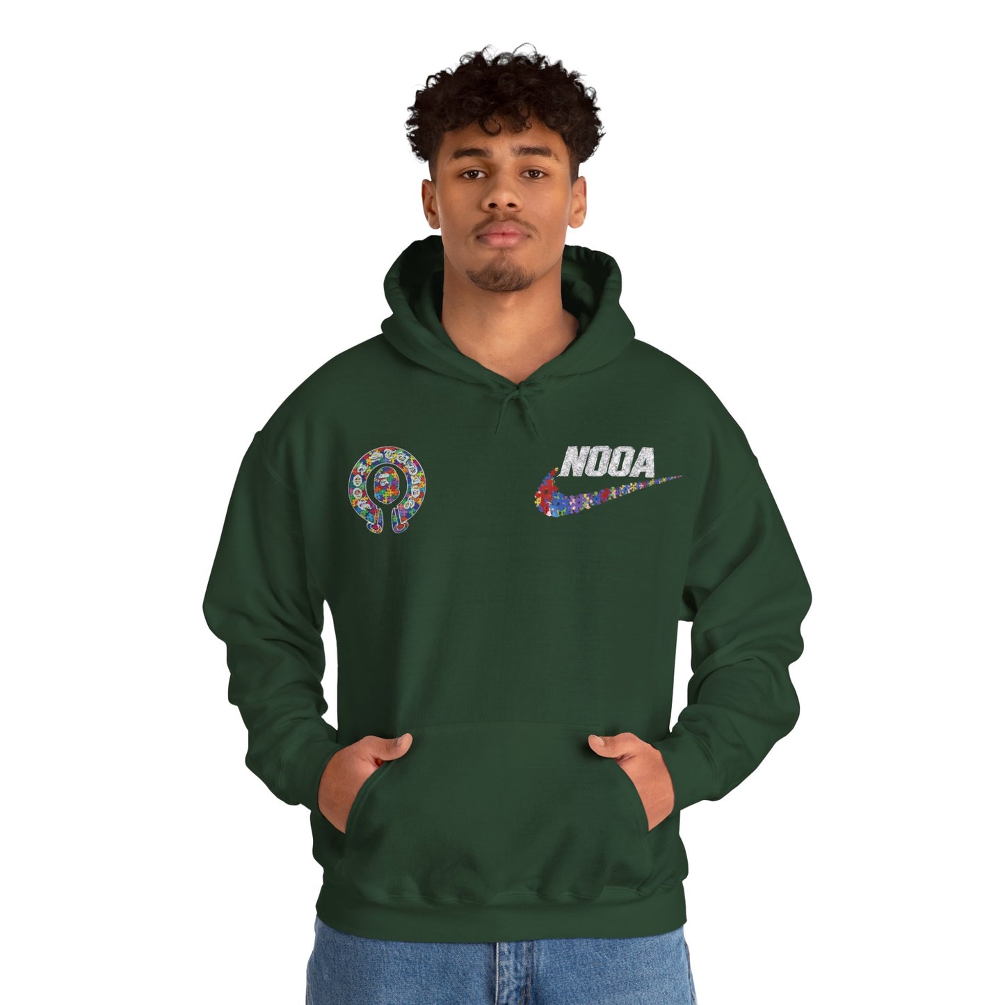 NOOA Floral Logo Hoodie - Colorful Nike Swoosh Pullover