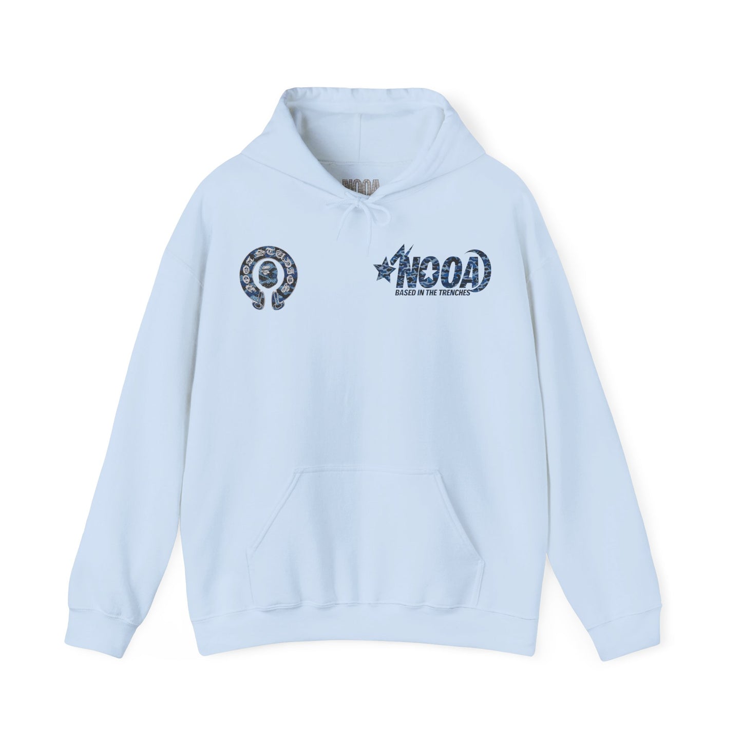 NOOA Logo Hoodie — 'Based in the Trenches' Graphic Pullover
