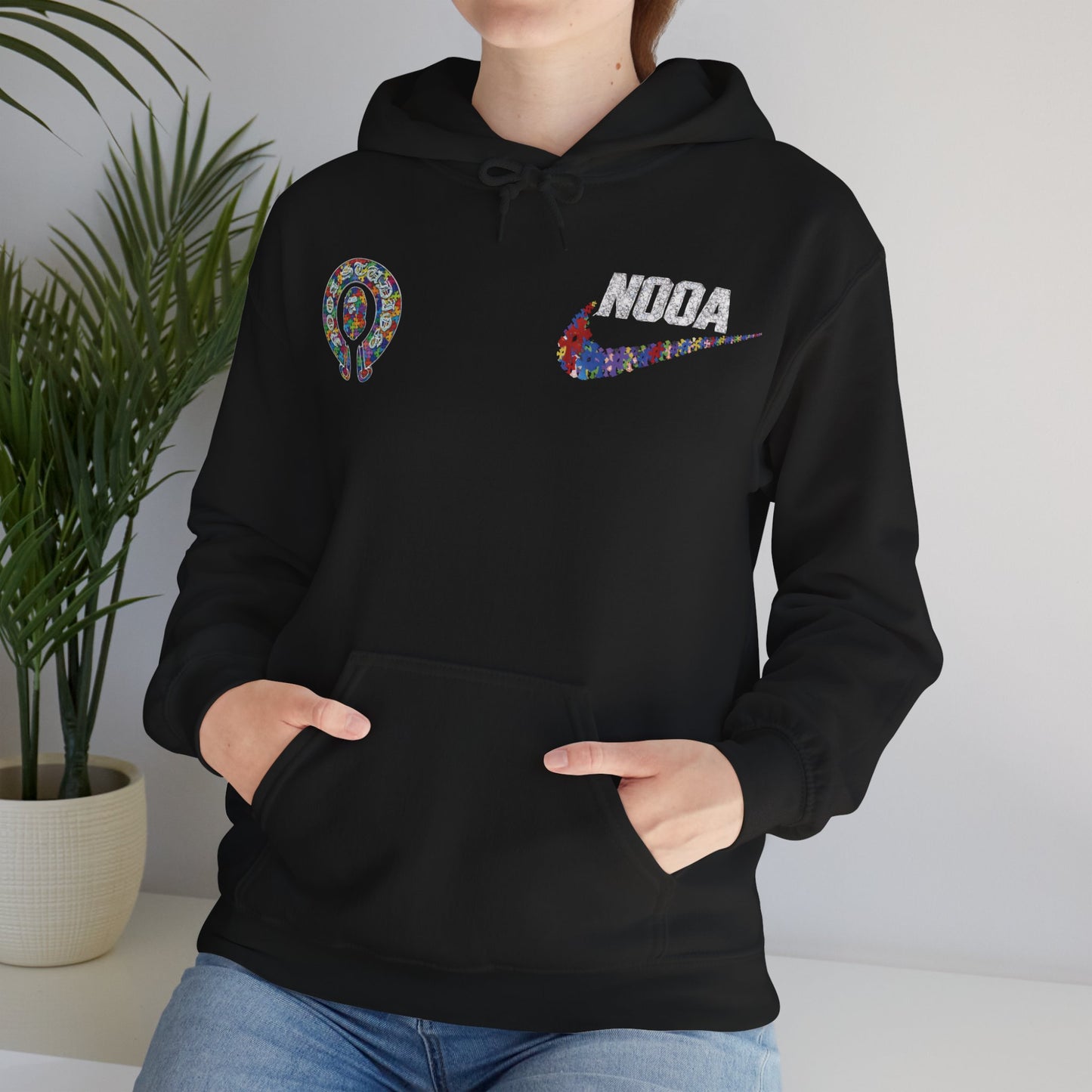 NOOA Floral Logo Hoodie - Colorful Nike Swoosh Pullover