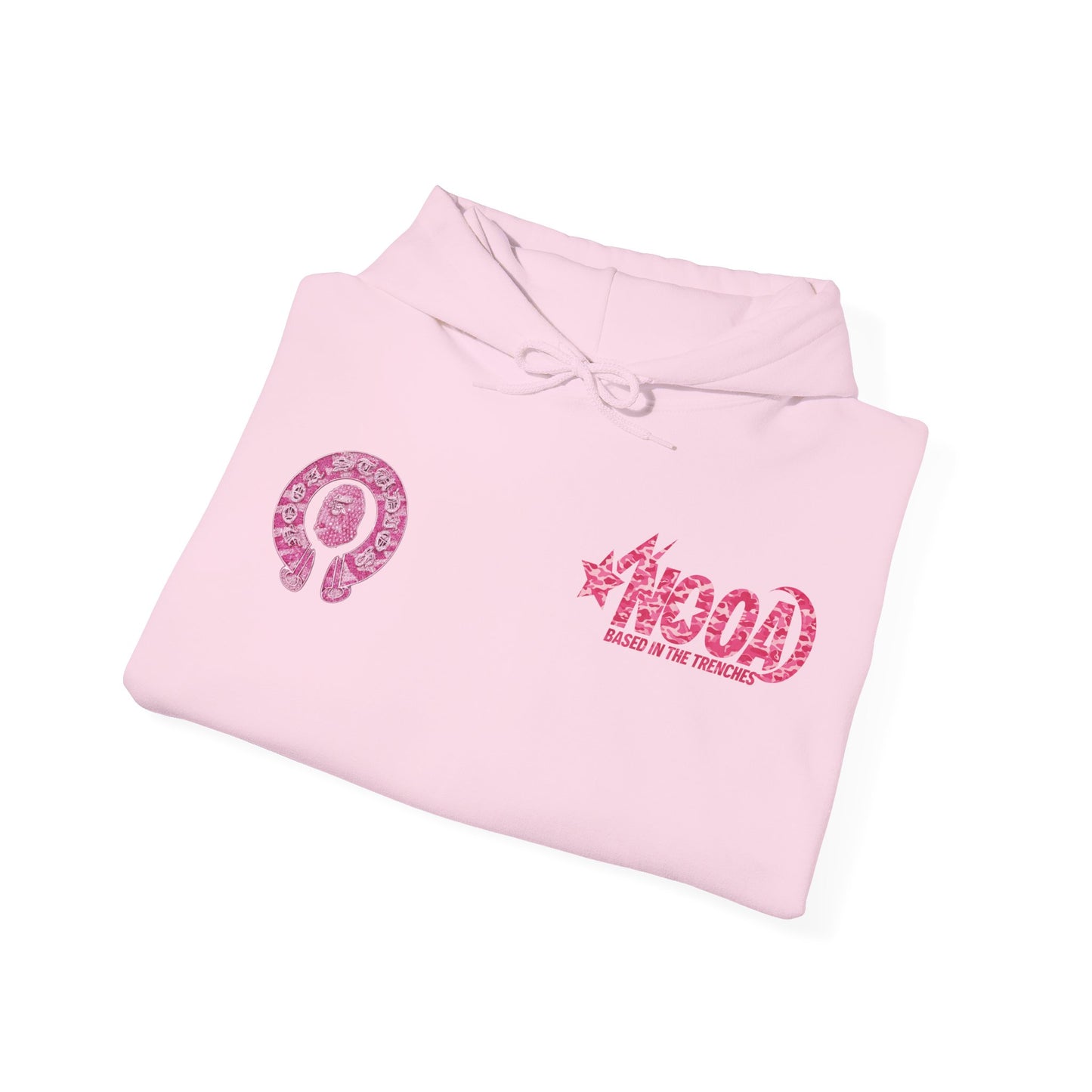 Hoodie — NOOA Pink Logo Graphic Hoodie (Based in the Trenches)